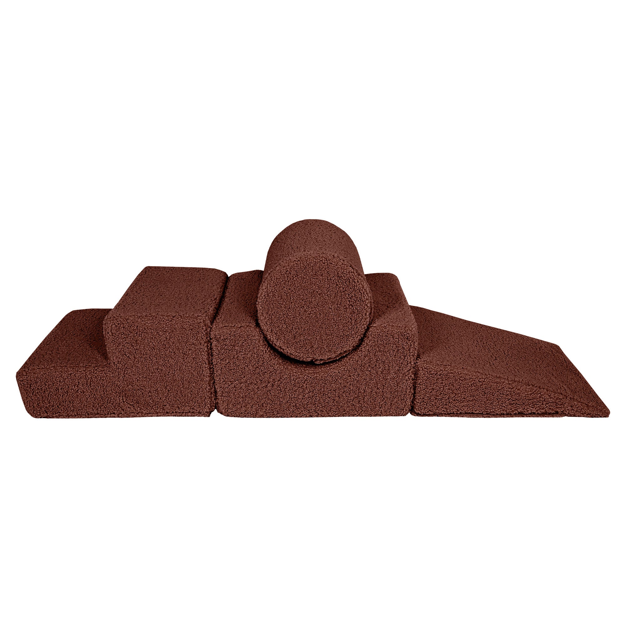 MeowBaby Bearly Shape Set - Kids Foam Climbing Blocks Brown