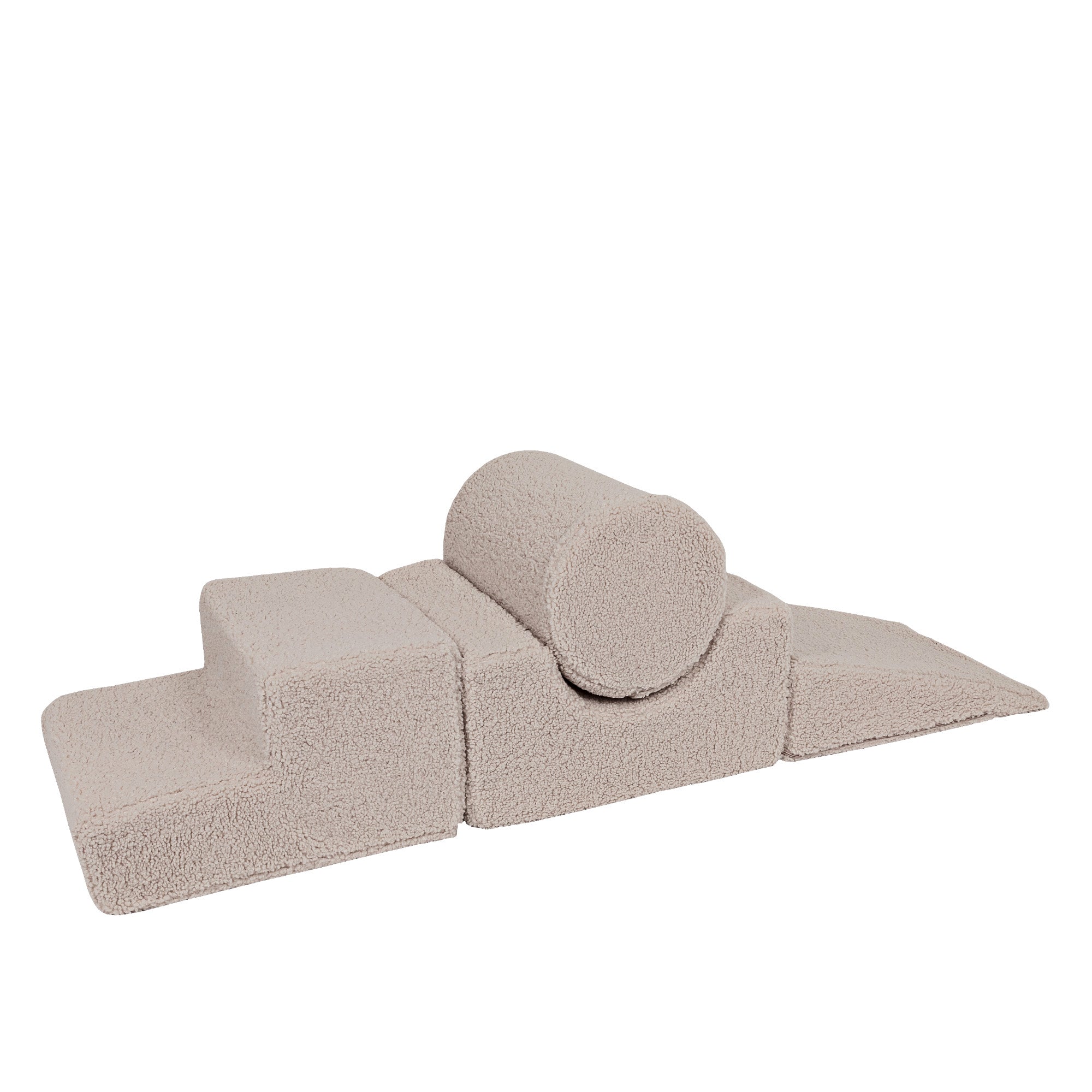 MeowBaby Bearly Shape Set - Kids Foam Climbing Blocks Grey