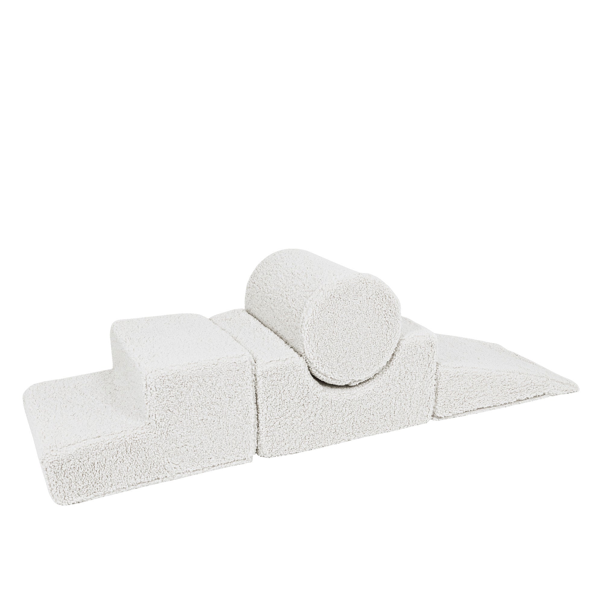 MeowBaby Bearly Shape Set - Kids Foam Climbing Blocks White