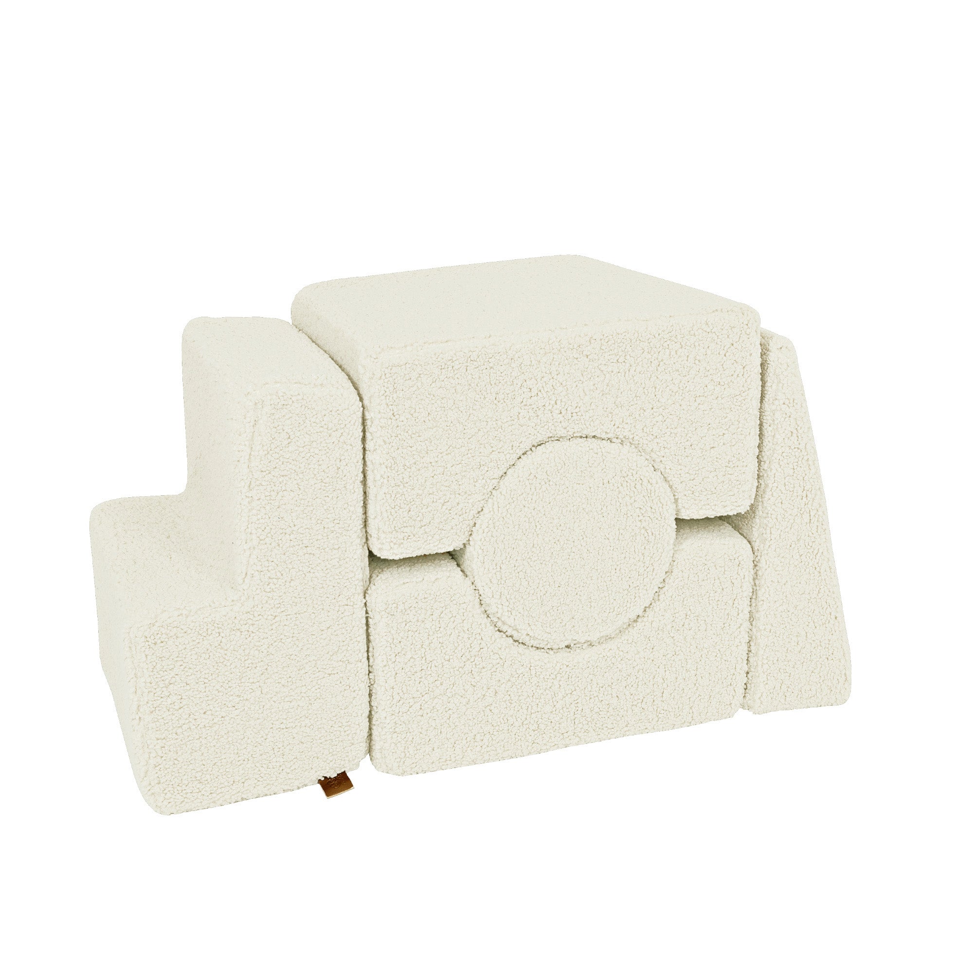 MeowBaby Bearly Shape Set - Kids Foam Climbing Blocks Cream