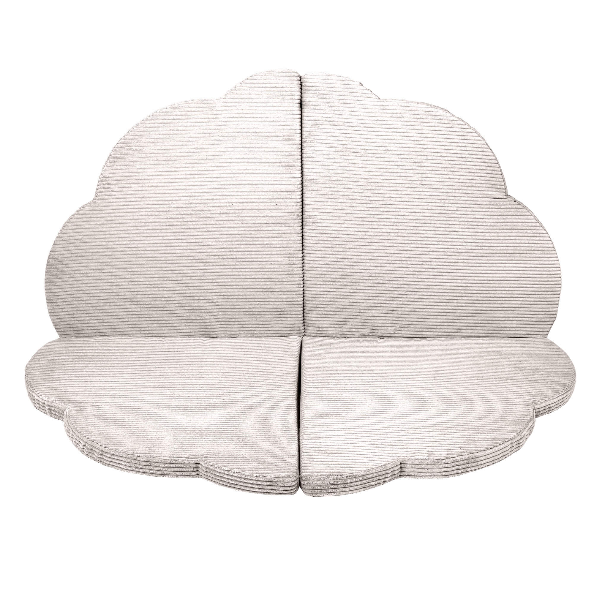 MeowBaby Aesthetic Corduroy Cloud Baby Mat Ecru