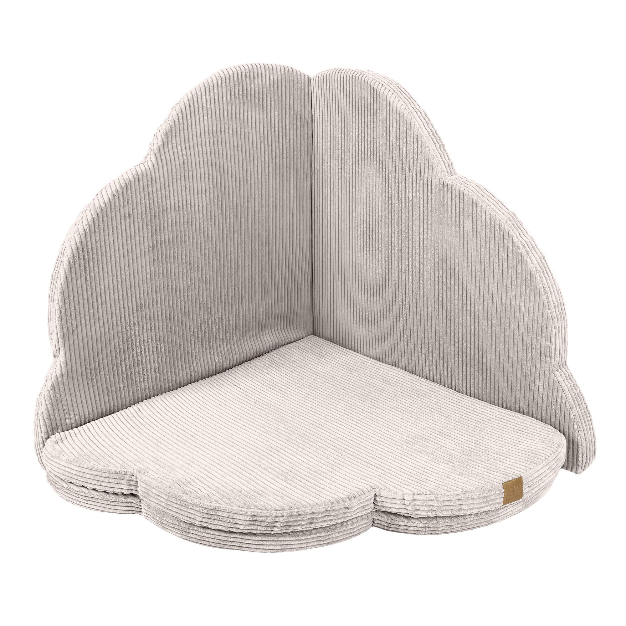 MeowBaby Aesthetic Corduroy Cloud Baby Mat Ecru