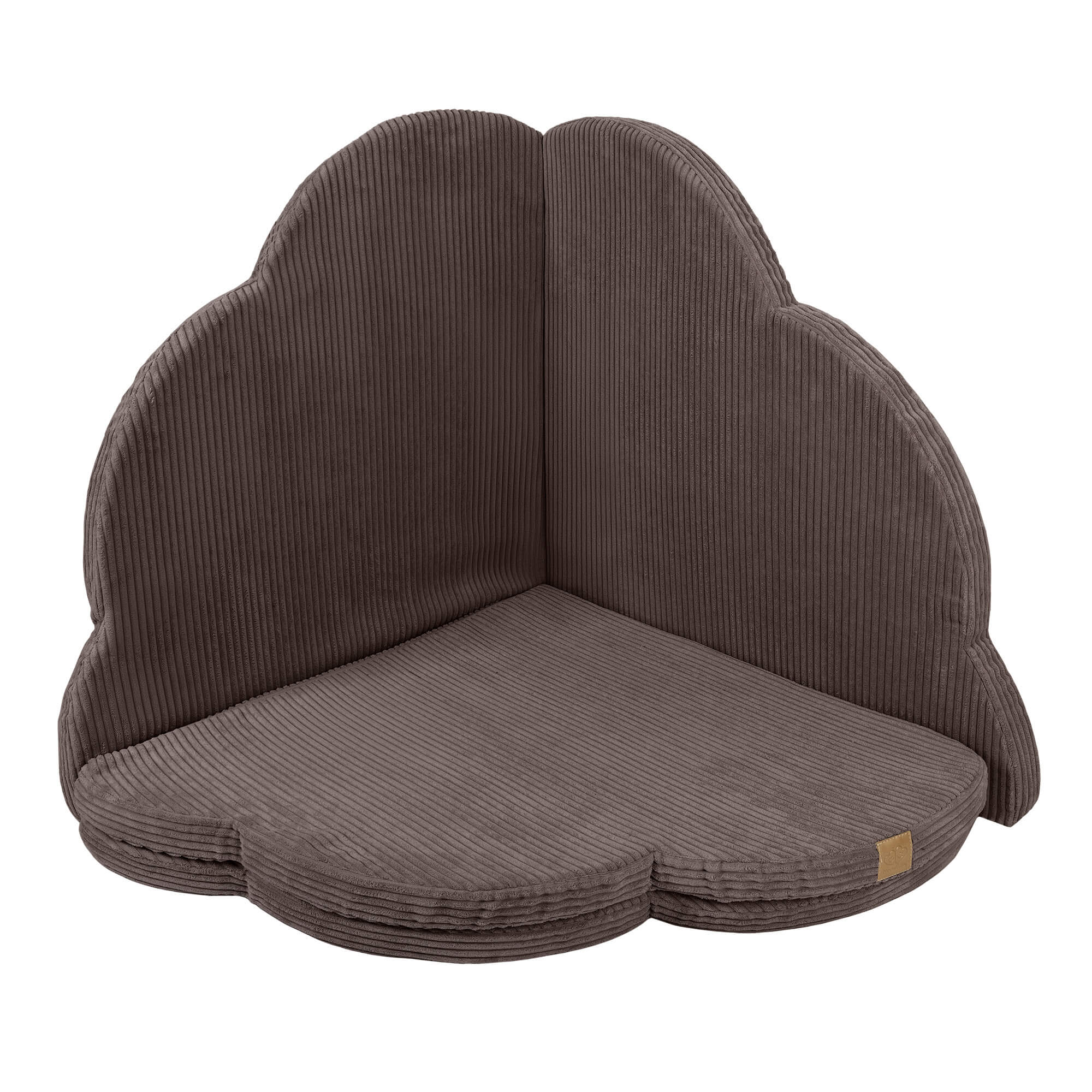 MeowBaby Aesthetic Corduroy Cloud Baby Mat Brown