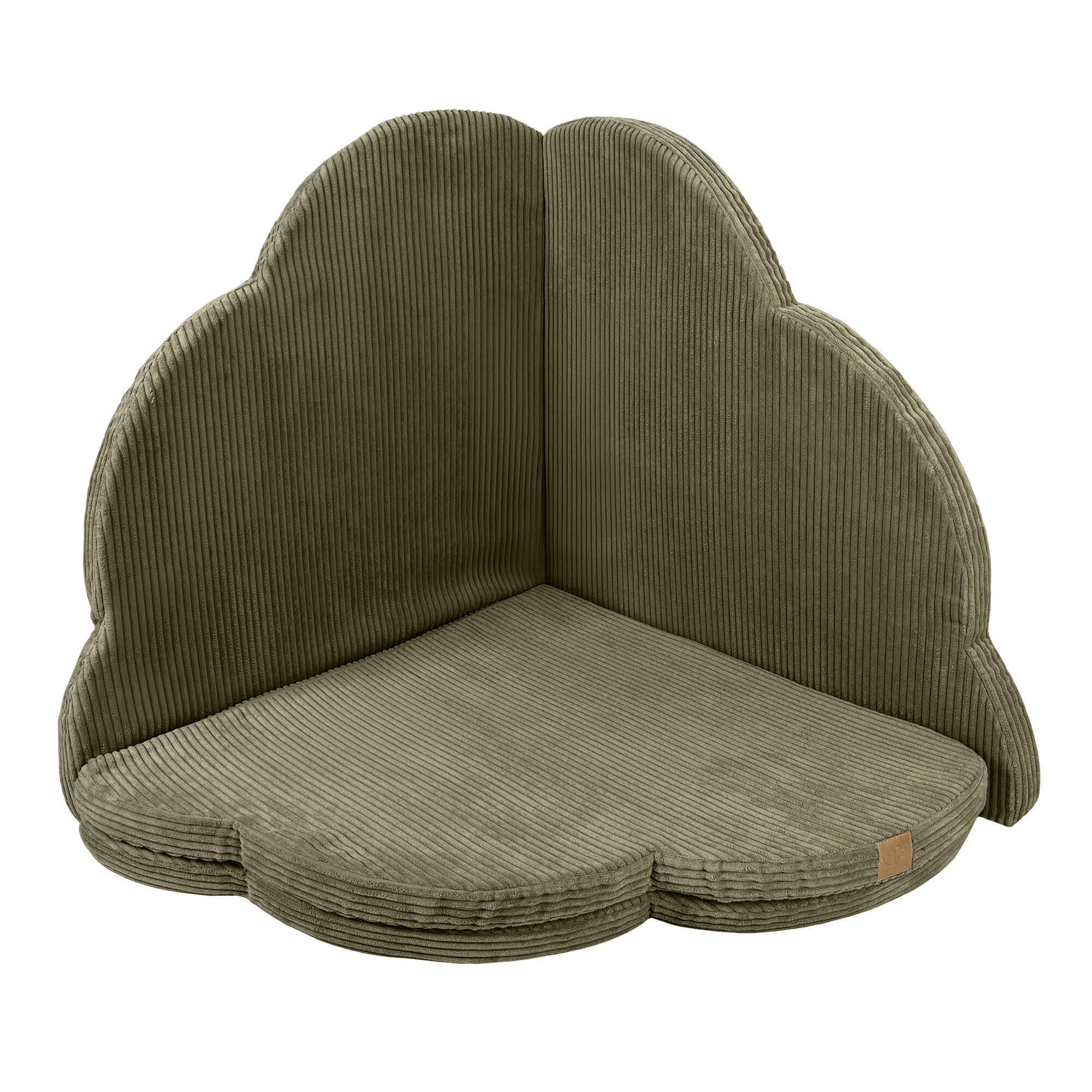 MeowBaby Aesthetic Corduroy Cloud Baby Mat Khaki