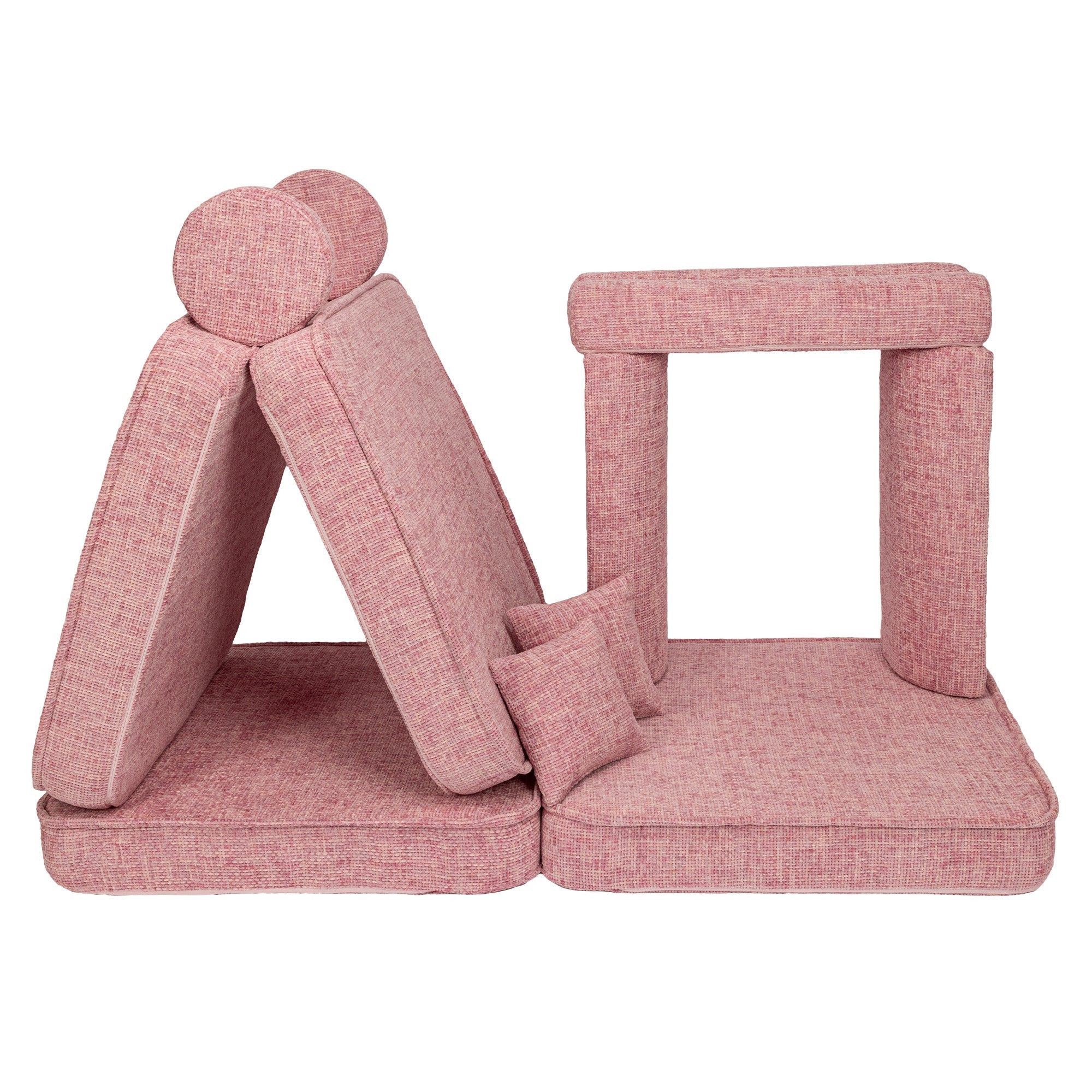 Meowbaby Tangle Kids Play Sofa - Modular Play Sofa Couch pink