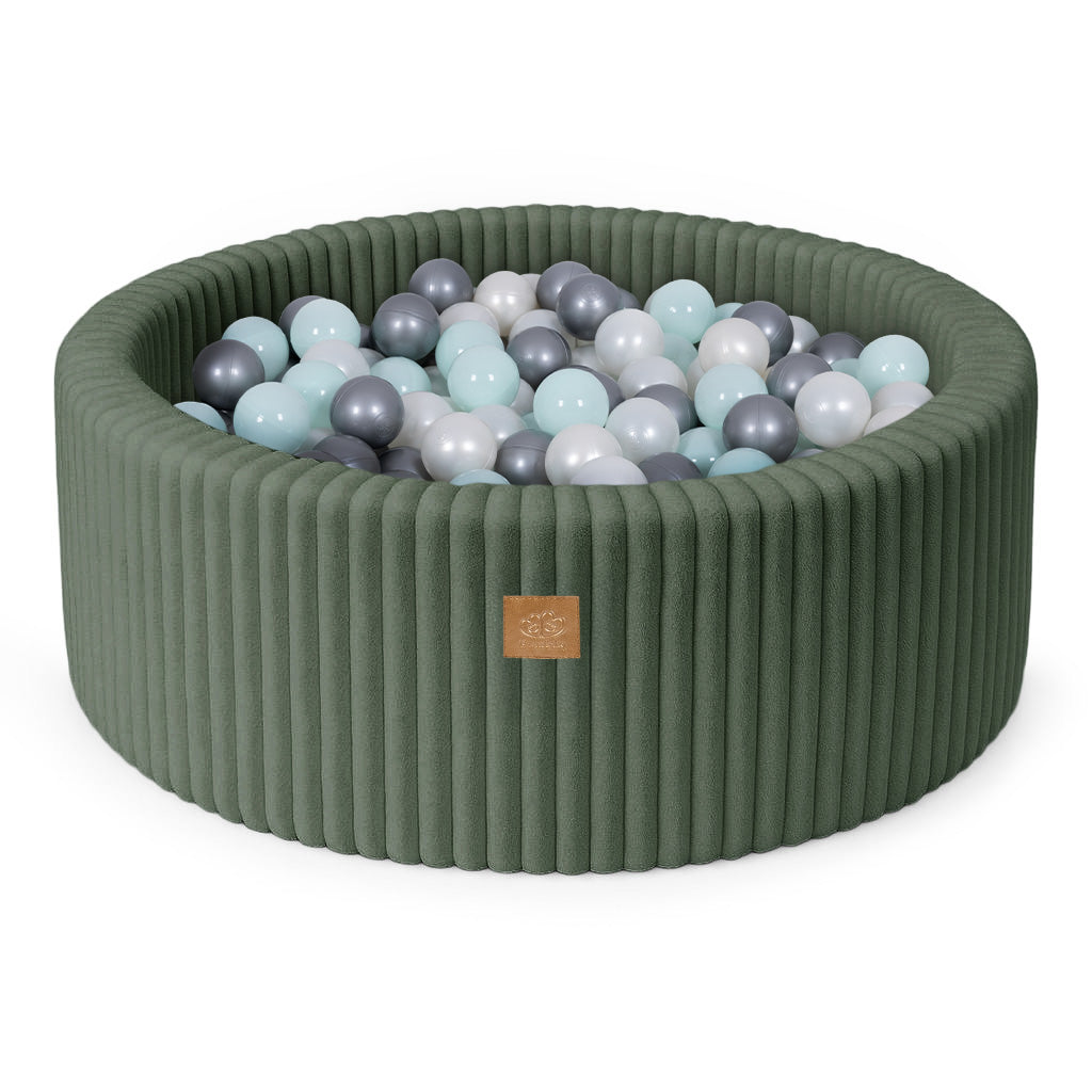 MeowBaby Ball Pit for Kids | Baby Ball Pit | Churros Olive Sage Green Ball Pit with Balls |