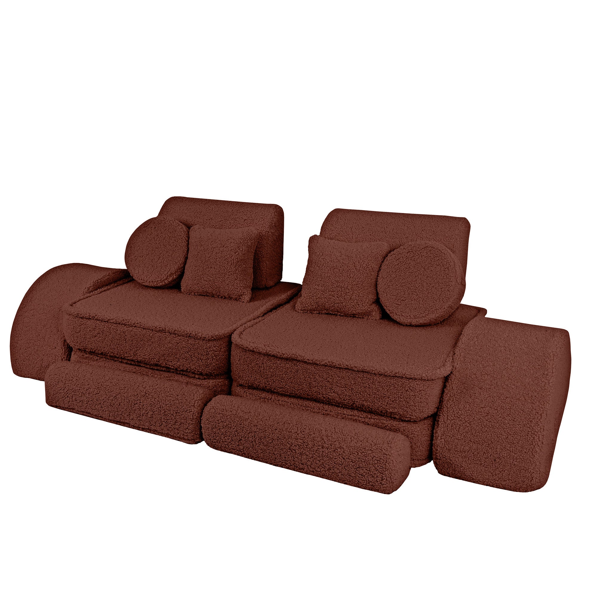 MeowBaby Bearly Play Sofa Max – Modular Kids Play Couch | 14 Pieces