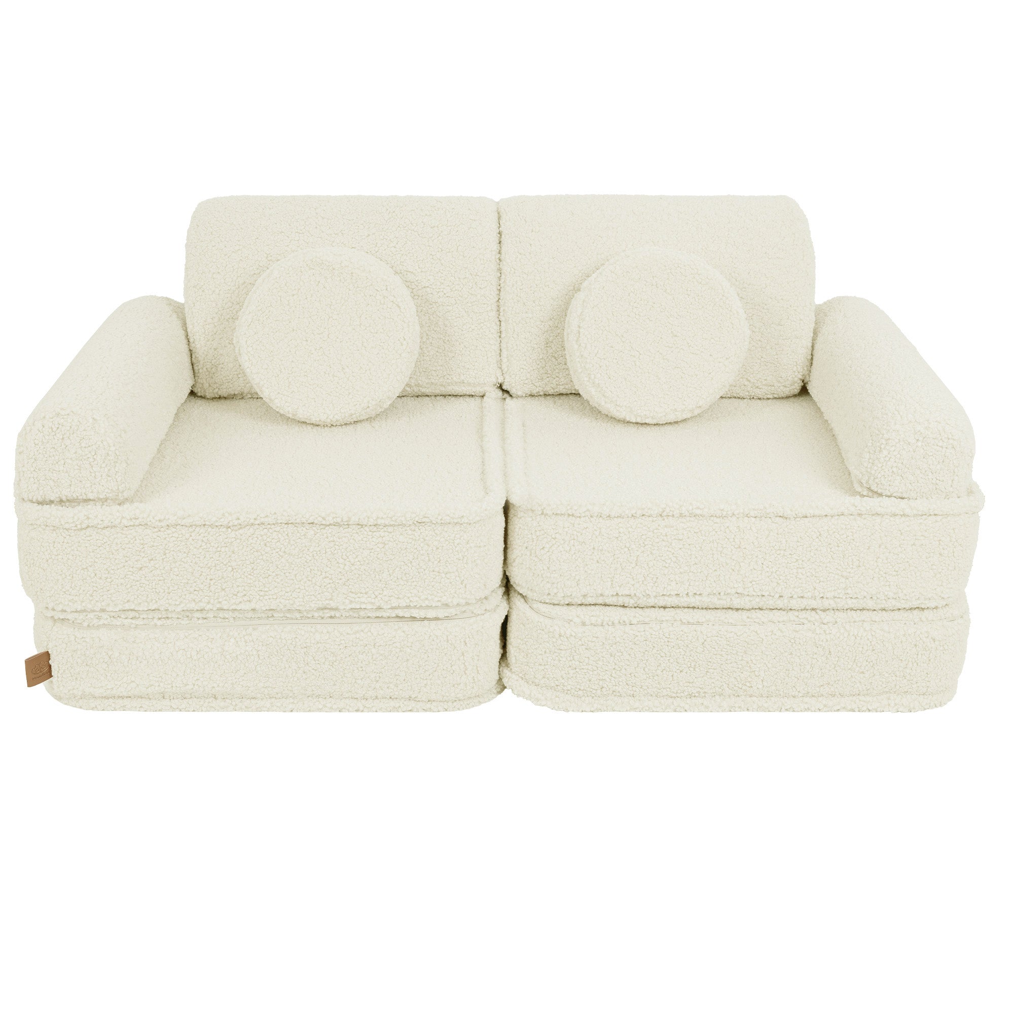 MeowBaby Bearly Kids Play Sofa Cream | Modular Play Couch | Play Sofa for Kids |