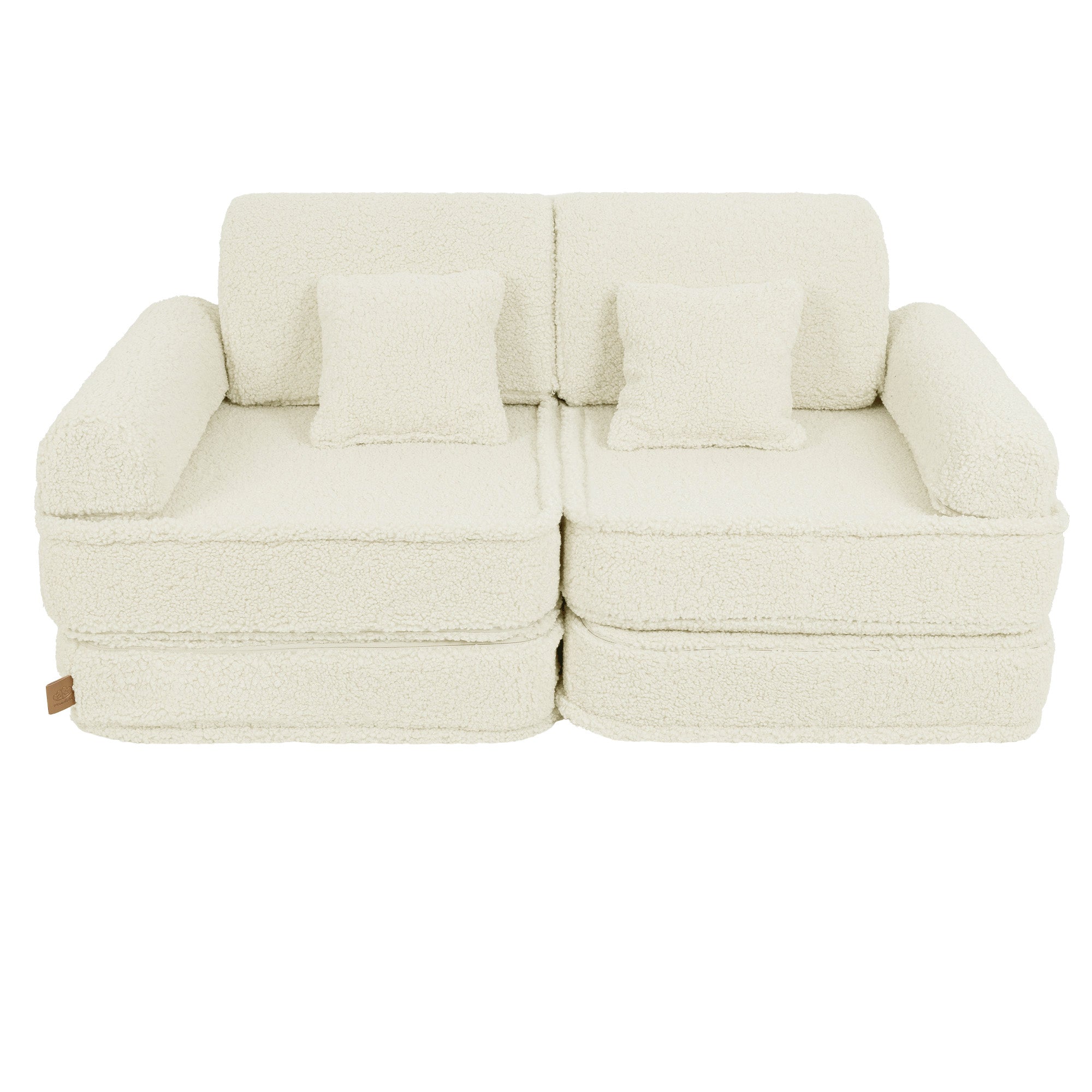 MeowBaby Bearly Kids Play Sofa Cream | Modular Play Couch | Play Sofa for Kids |