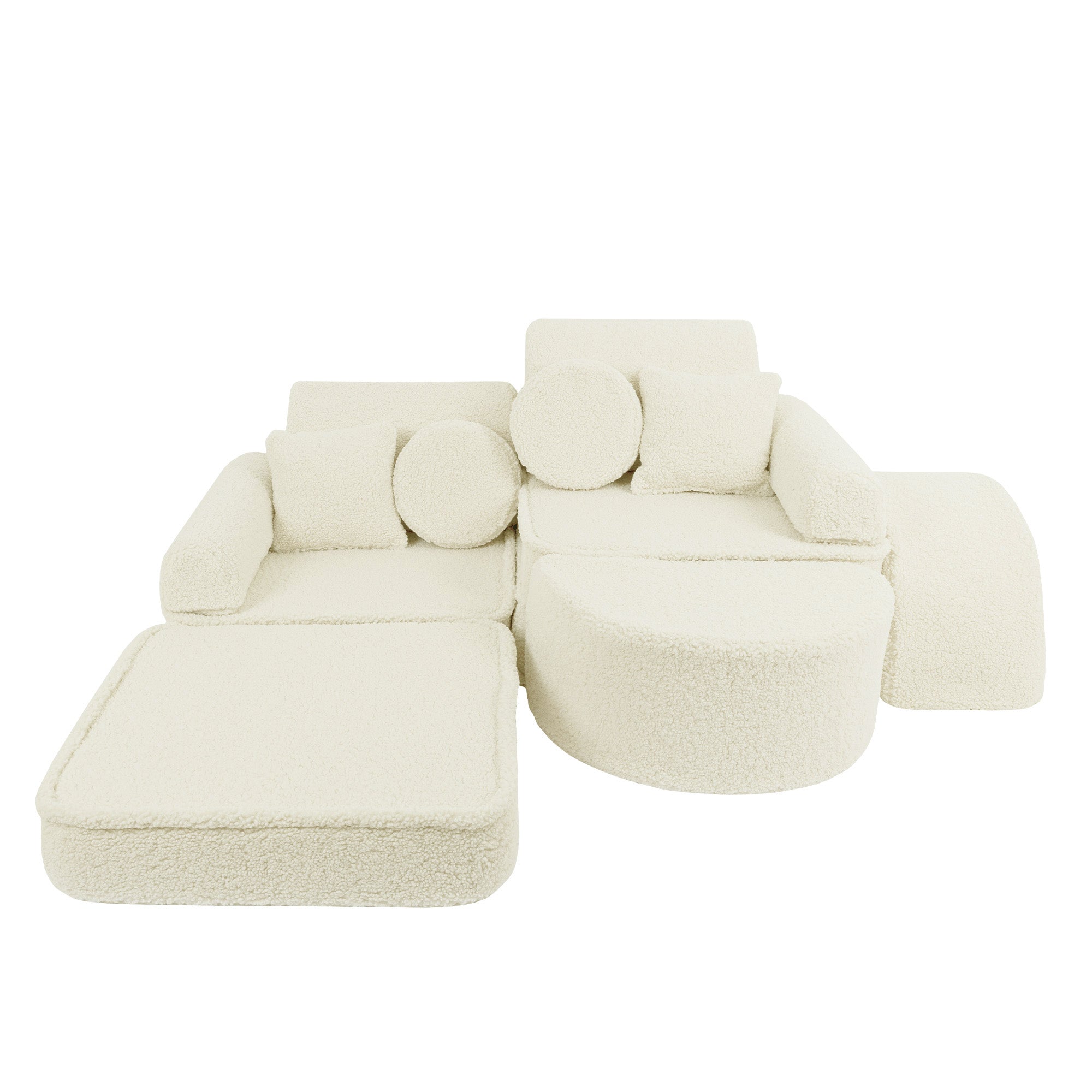 MeowBaby Bearly Play Sofa Max – Modular Kids Play Couch | 14 Pieces