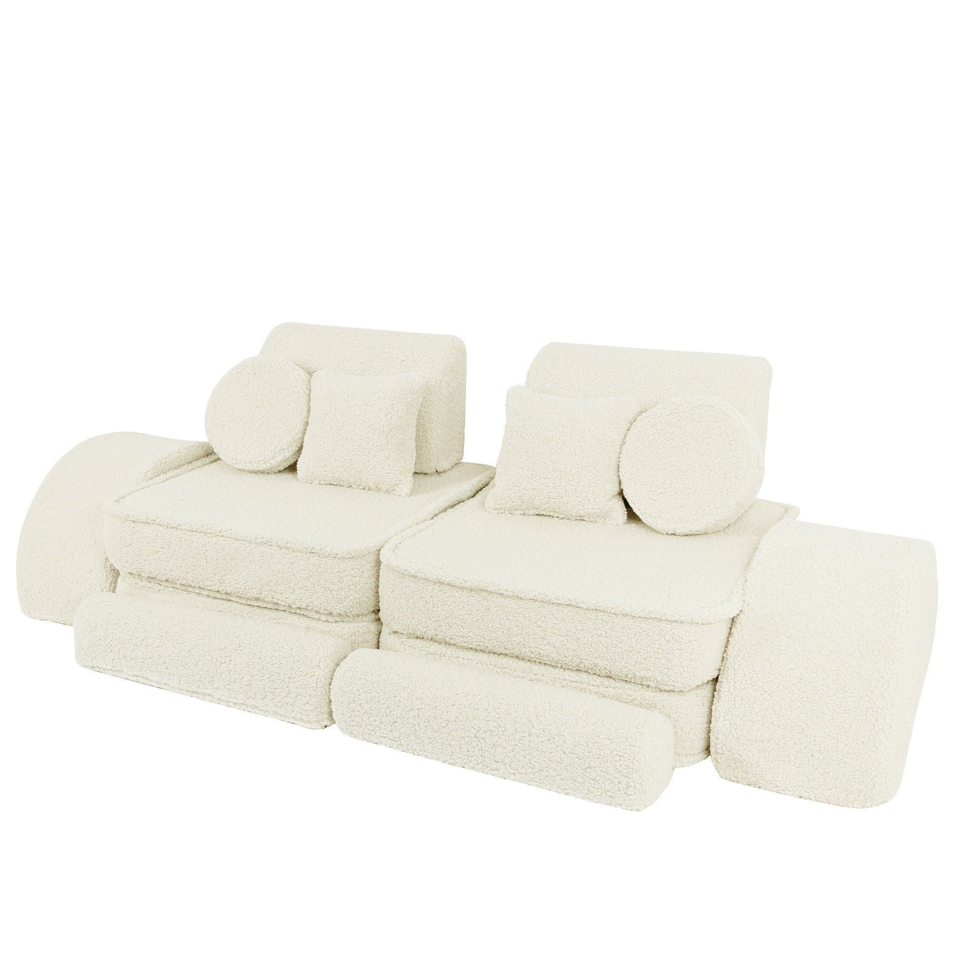 MeowBaby Bearly Play Sofa Max – Modular Kids Play Couch | 14 Pieces