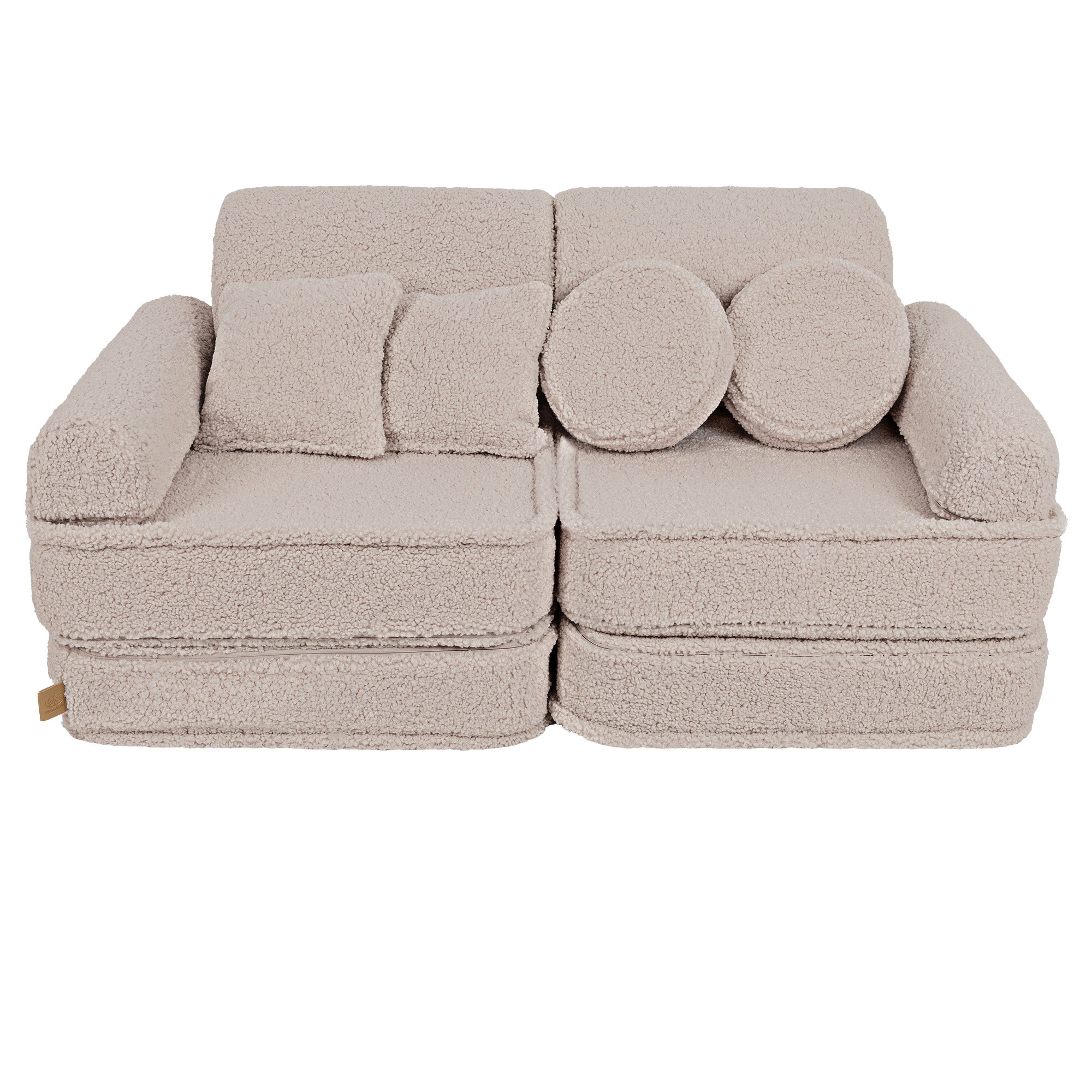 MeowBaby Bearly Kids Play Sofa Cream | Modular Play Couch | Play Sofa for Kids |