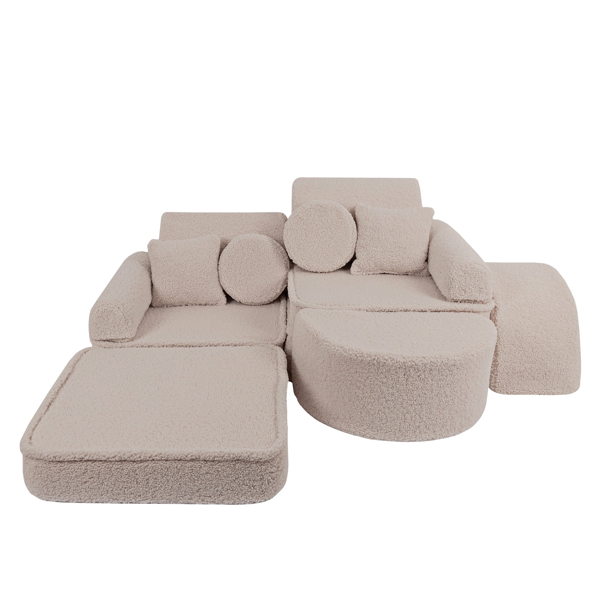 MeowBaby Bearly Play Sofa Max – Modular Kids Play Couch | 14 Pieces