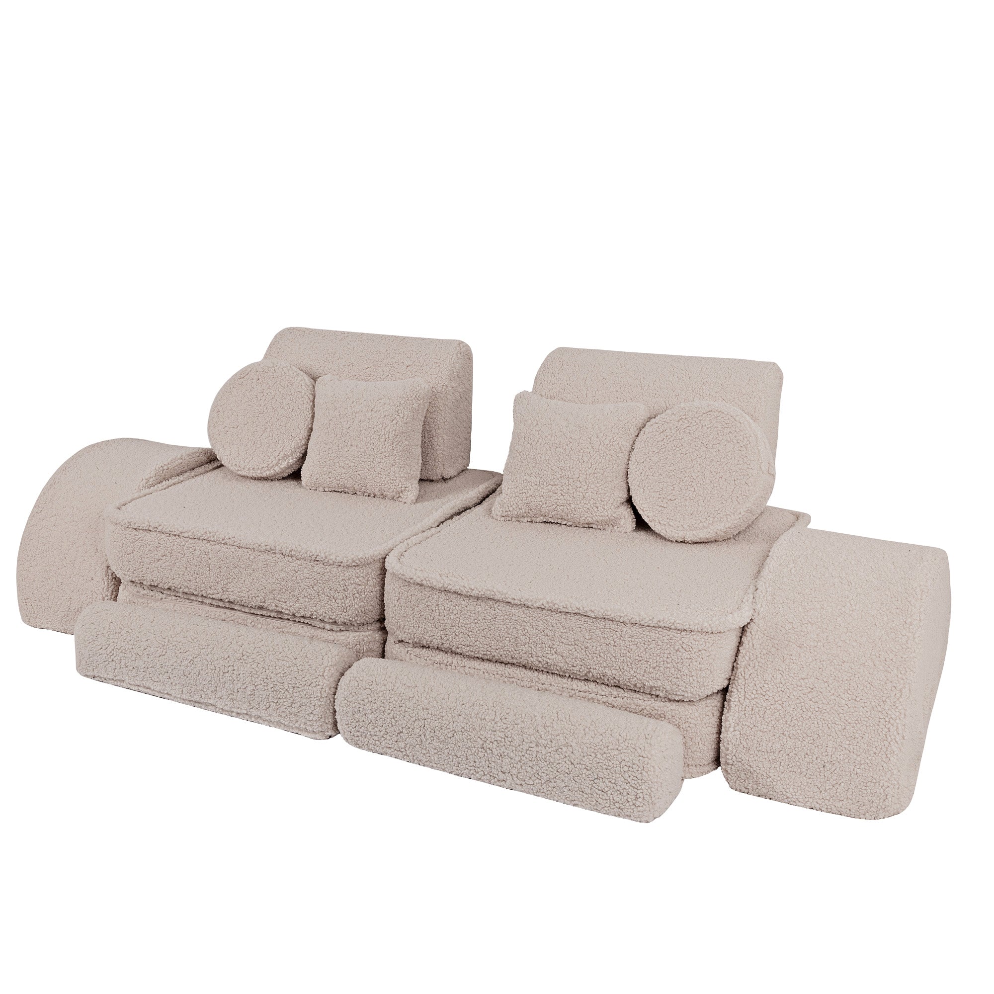 MeowBaby Bearly Play Sofa Max – Modular Kids Play Couch | 14 Pieces