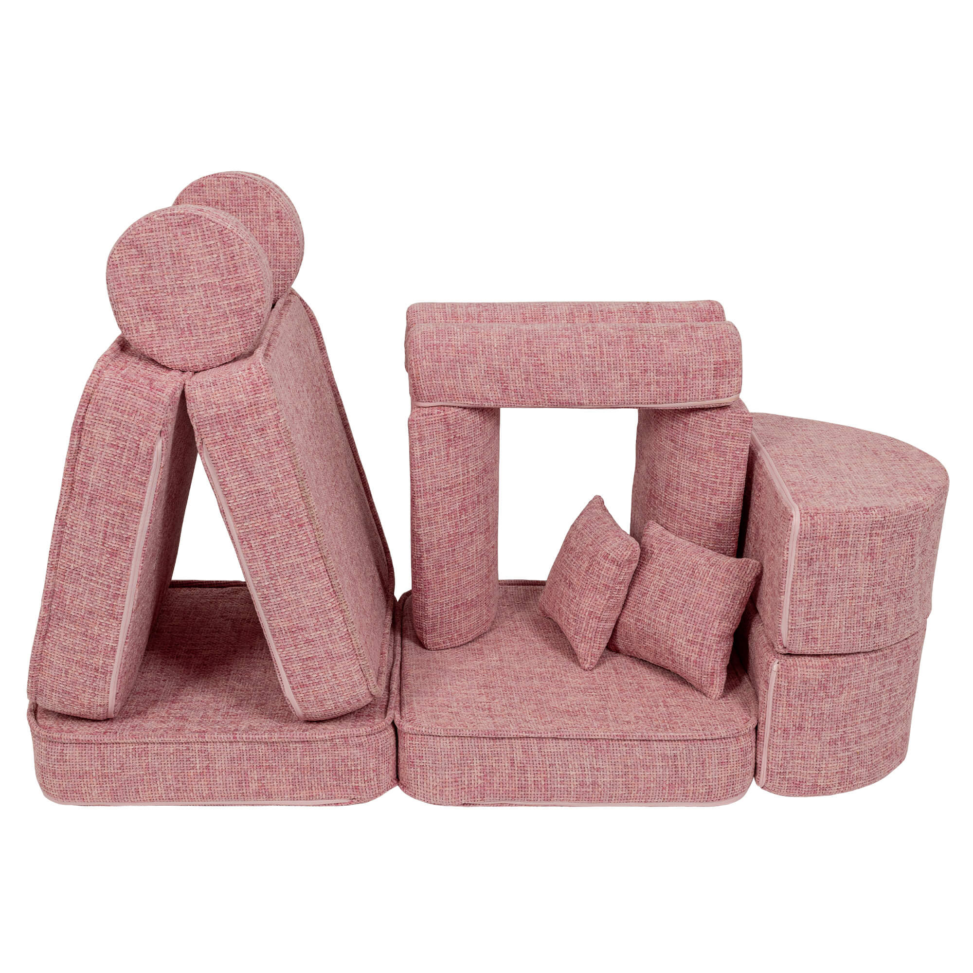 Kids Play Sofa | Meowbaby Tangle Pocket Play Sofa Max - Bubblegum Pink