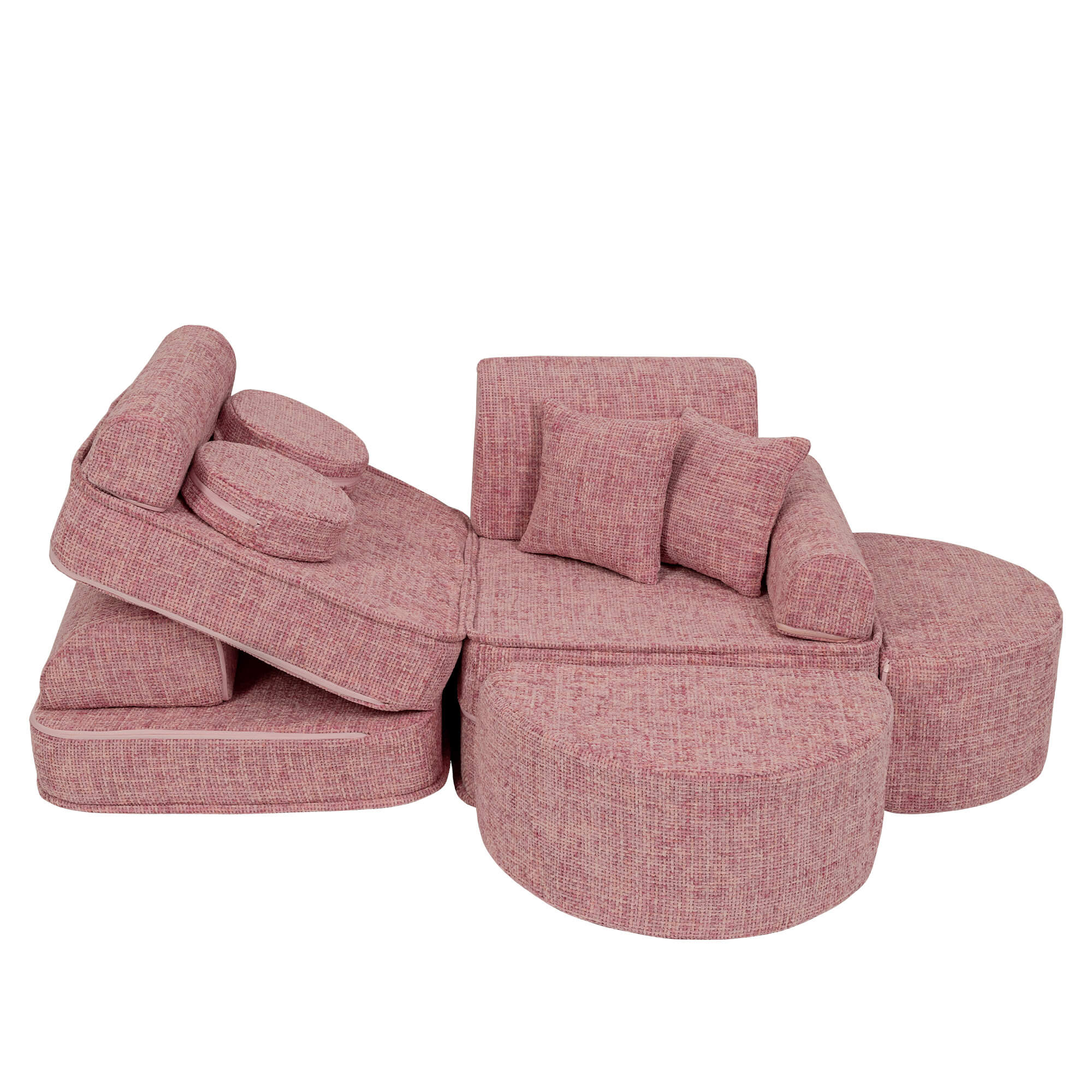 Kids Play Sofa | Meowbaby Tangle Pocket Play Sofa Max - Bubblegum Pink
