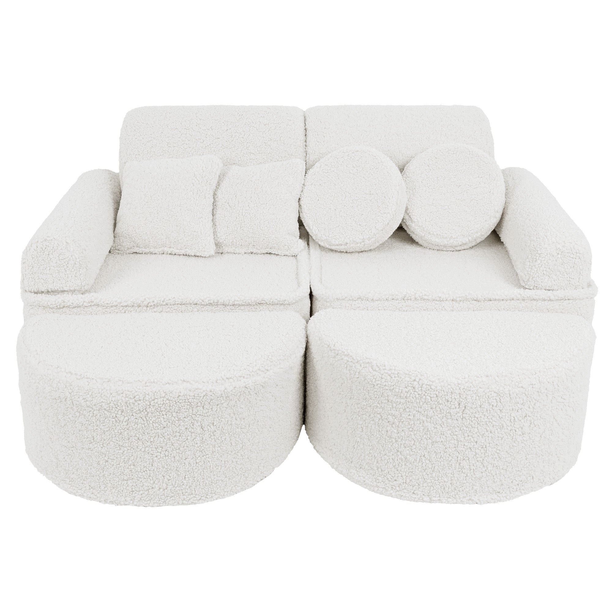 Meowbaby Bearly White Kids Play Sofa - Modular Play Couch