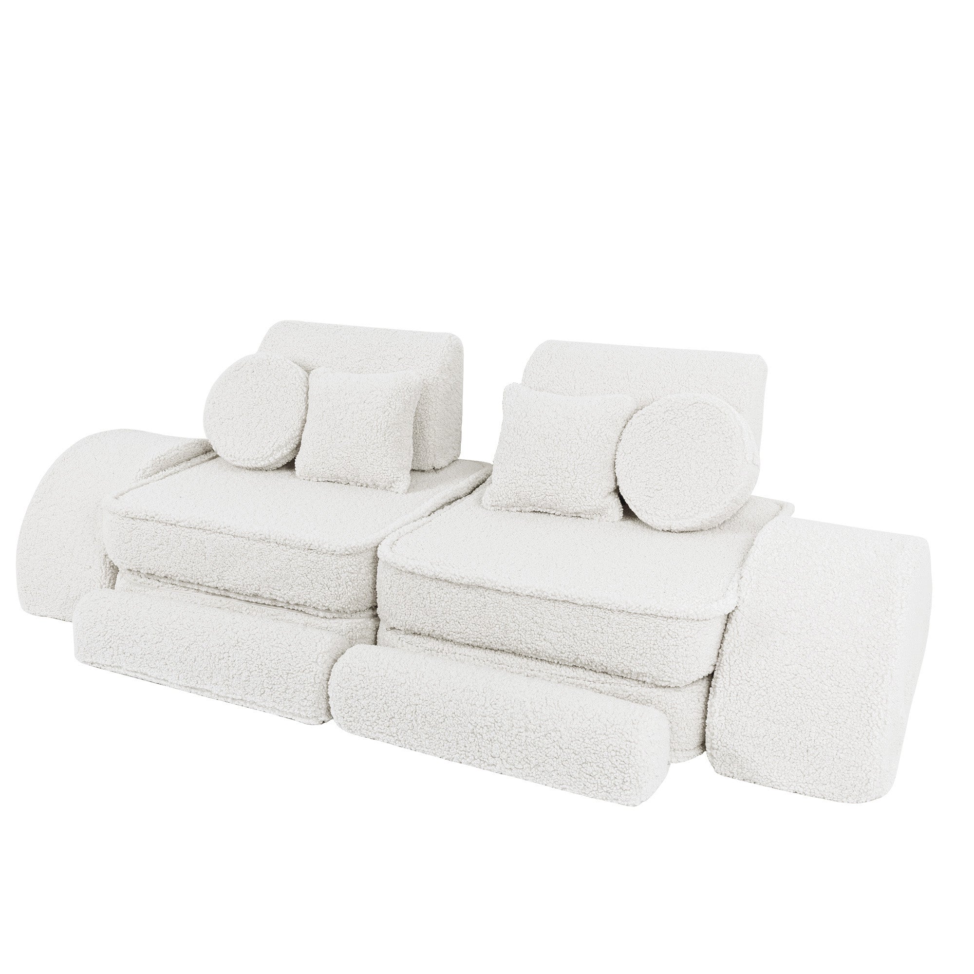 MeowBaby Bearly Play Sofa Max – Modular Kids Play Couch | 14 Pieces