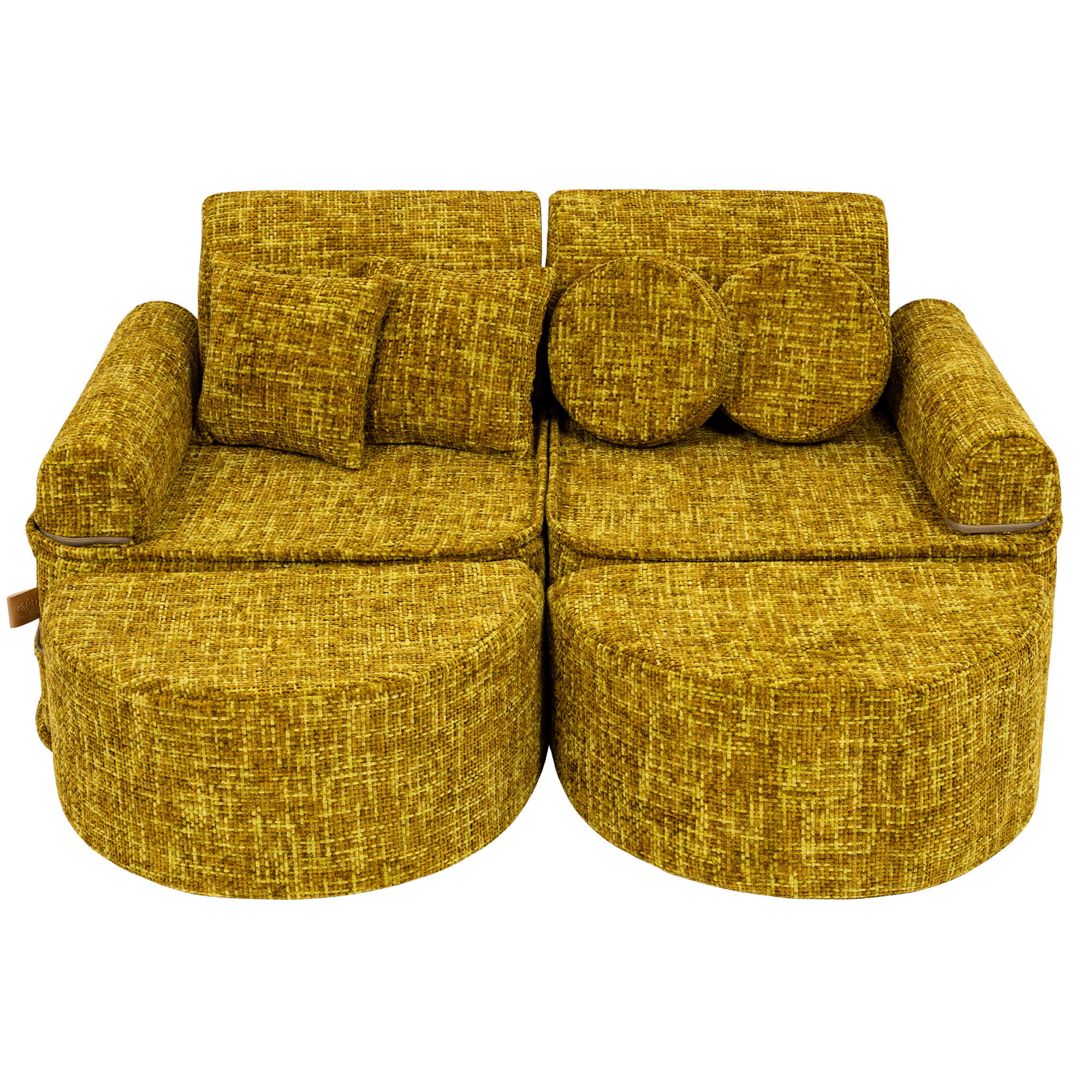 Kids Play Sofa | Meowbaby Tangle Pocket Play Sofa Max - Honey Mustard