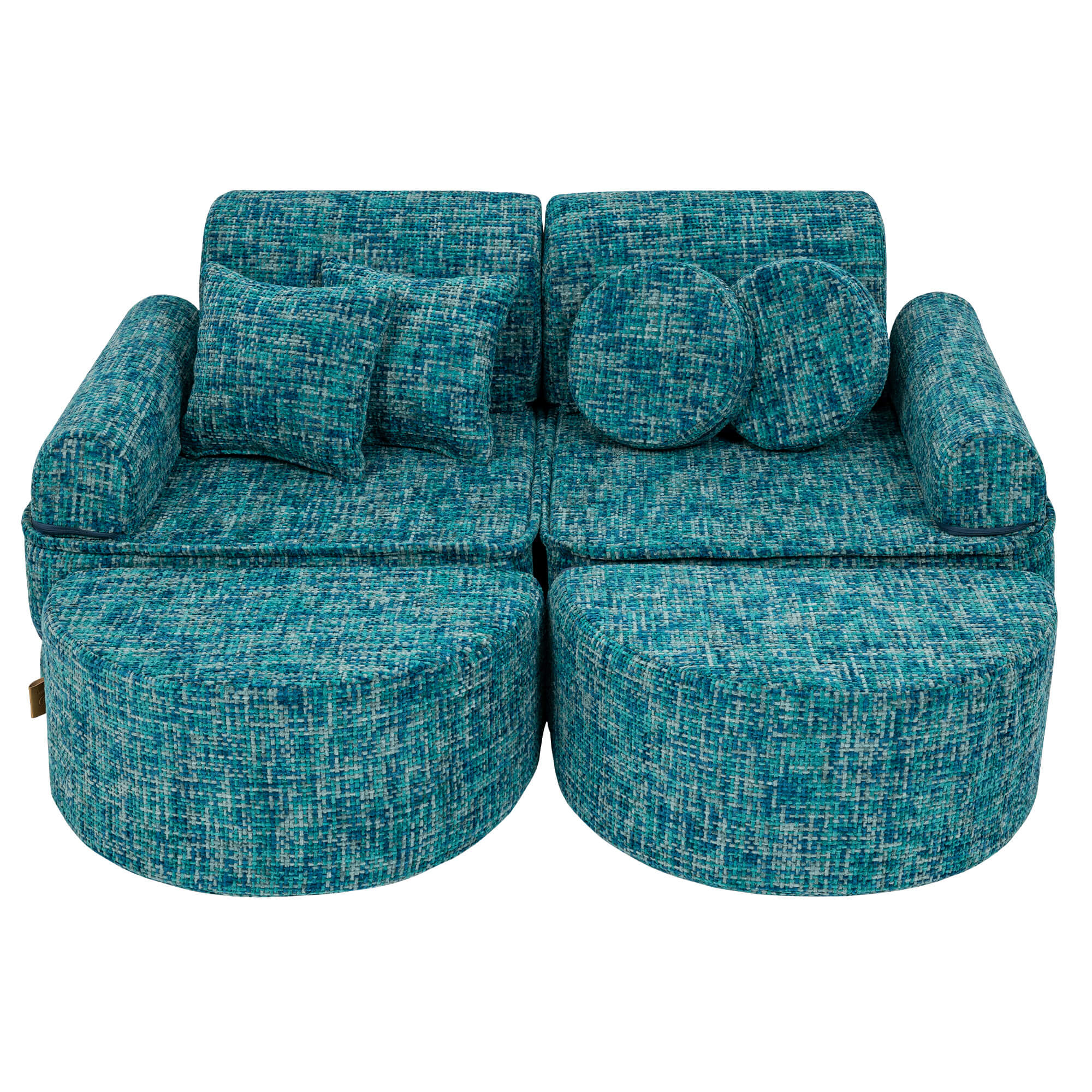 Kids Play Sofa | Meowbaby Tangle Pocket Play Sofa Max - Lagoon Blue