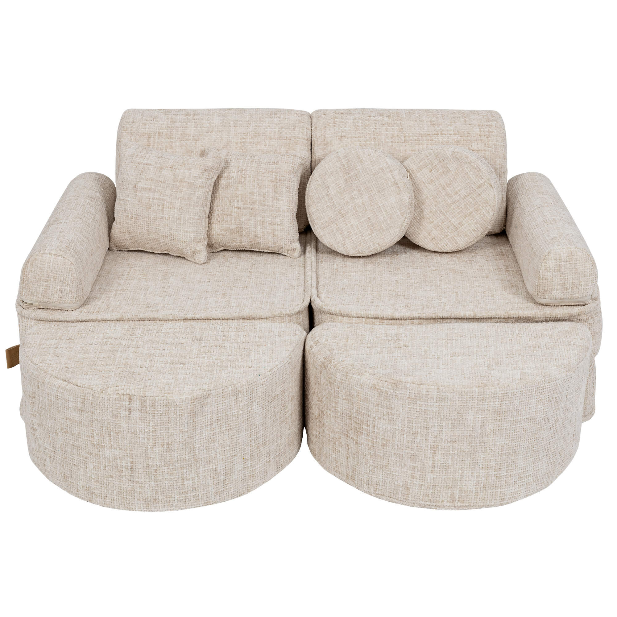 Kids Play Sofa | Meowbaby Tangle Pocket Play Sofa Max - cream/beige
