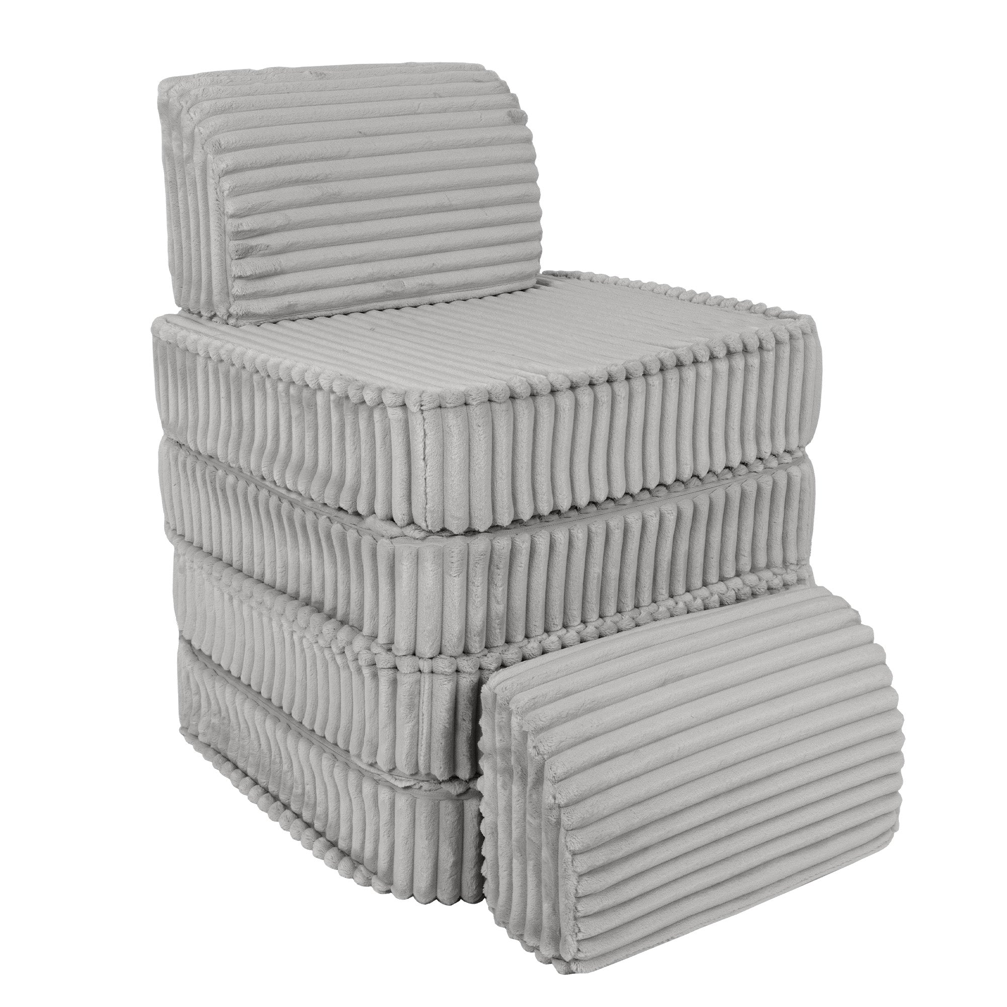 Meowbaby Churros Pocket Sofa Basic Moon Dust Grey