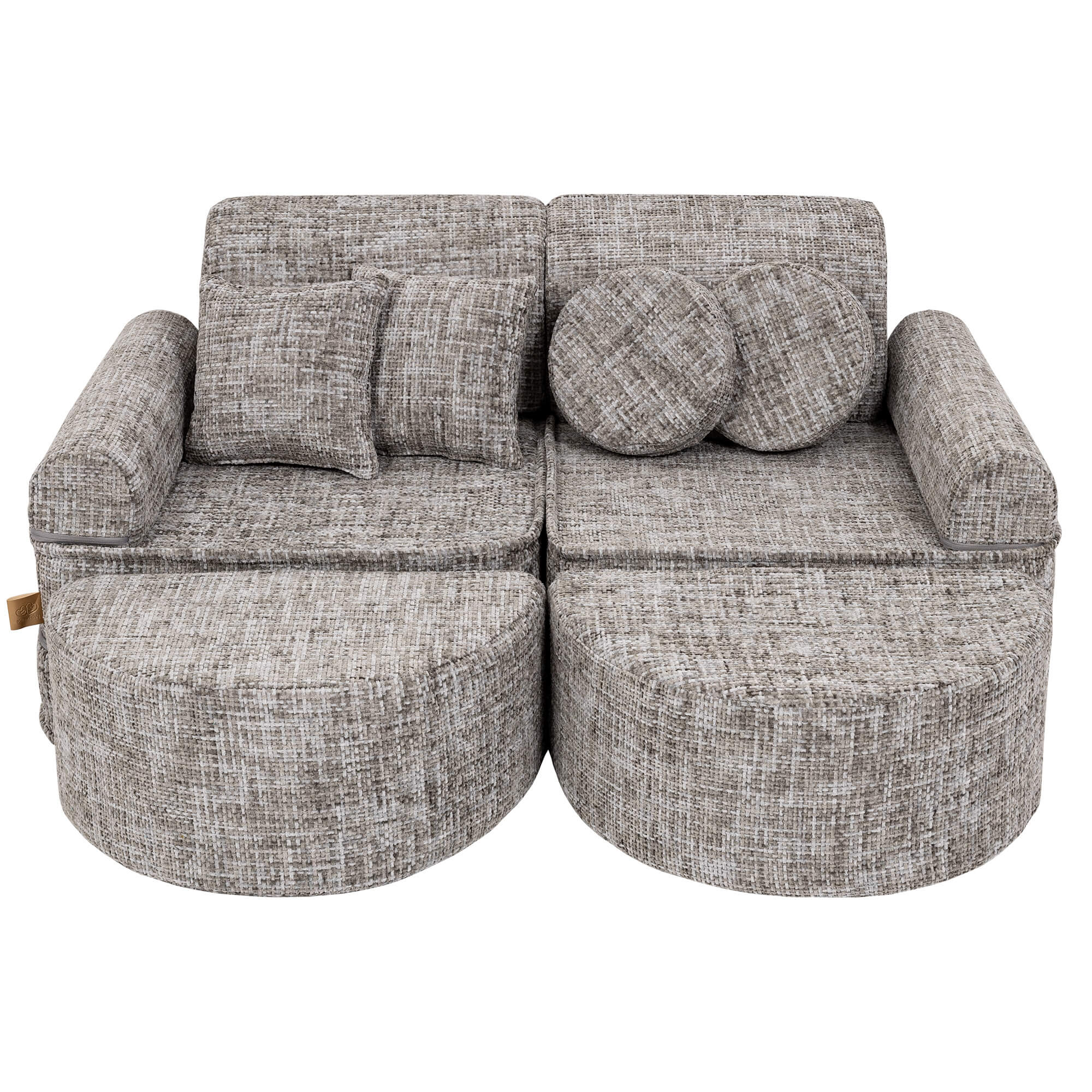 Kids Play Sofa | Meowbaby Tangle Pocket Play Sofa Max - Moon Grey