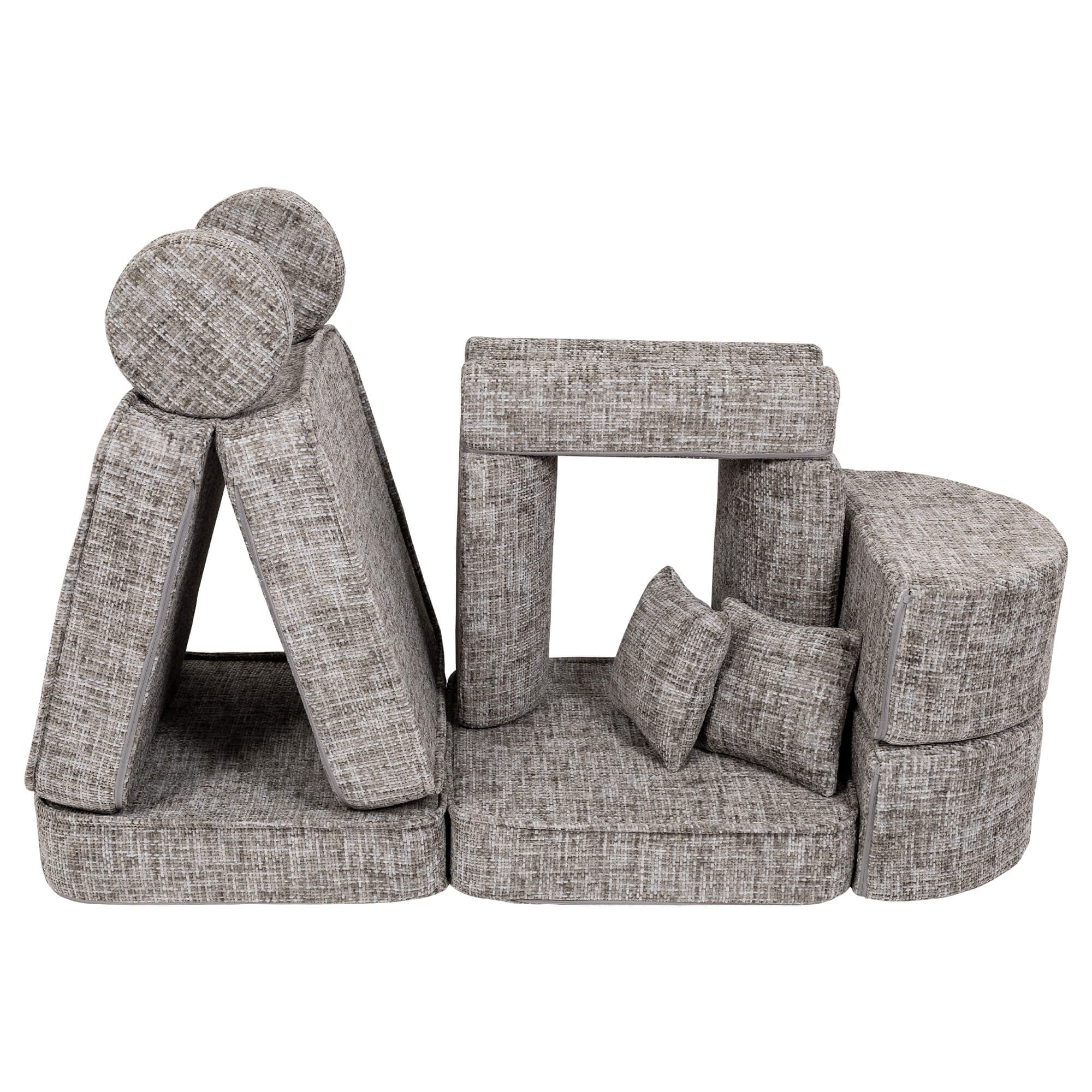 Kids Play Sofa | Meowbaby Tangle Pocket Play Sofa Max - Moon Grey