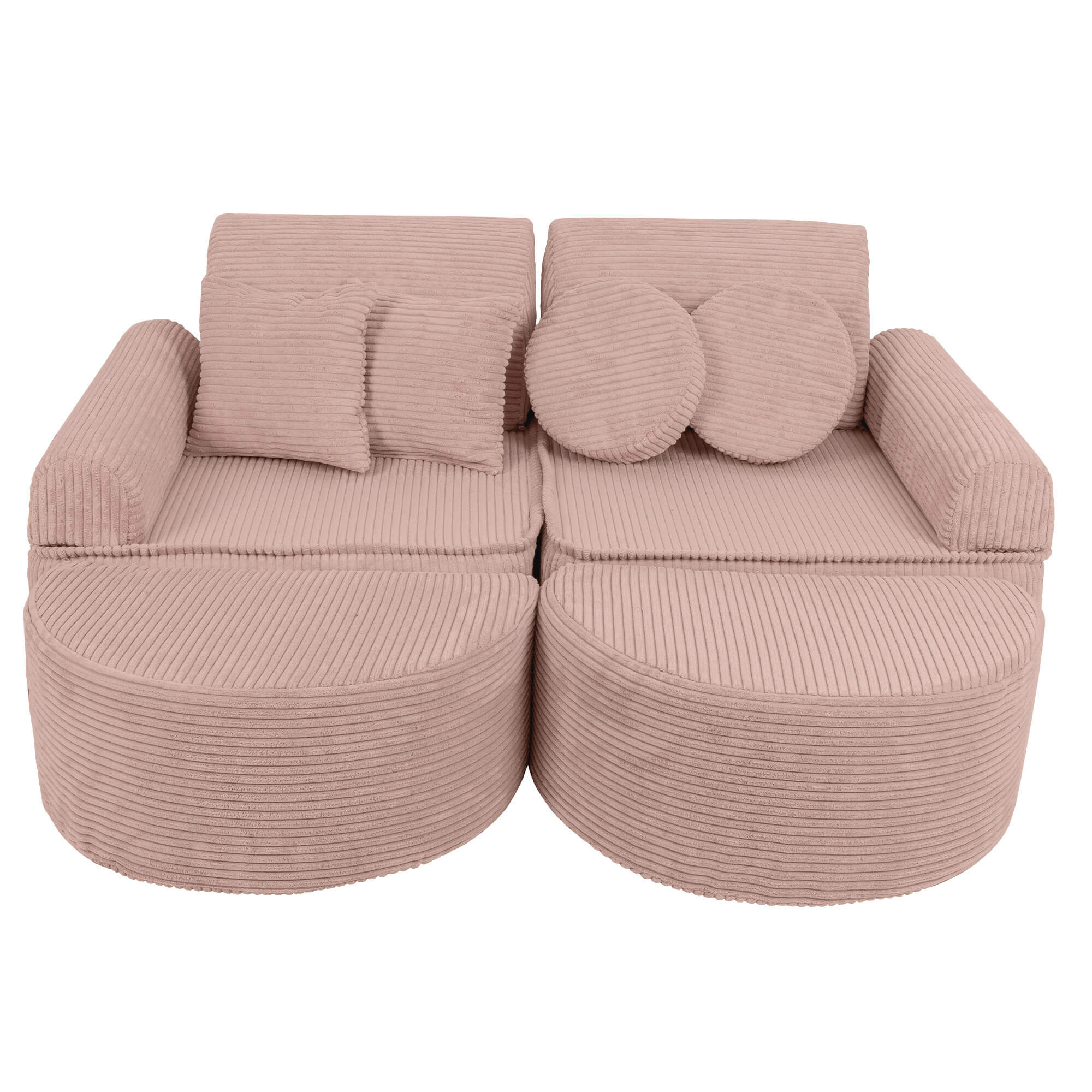 Meowbaby Aesthetic Kids Play Sofa Pink | Modular Play Couch | Play Sofa for Kids |