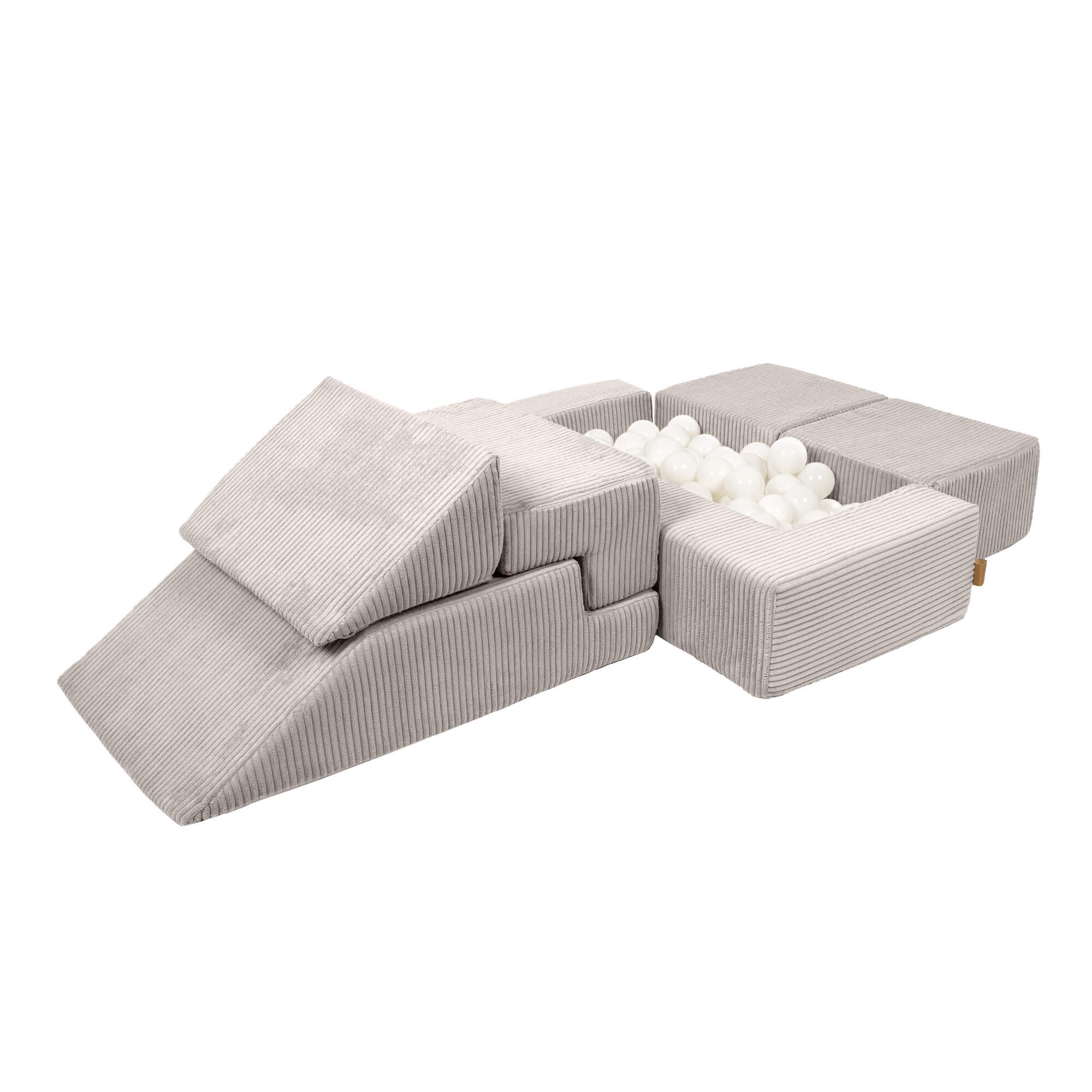Aesthetic Kids Play Sofa Bricks - Modular Play Couch Ecru Meowbaby