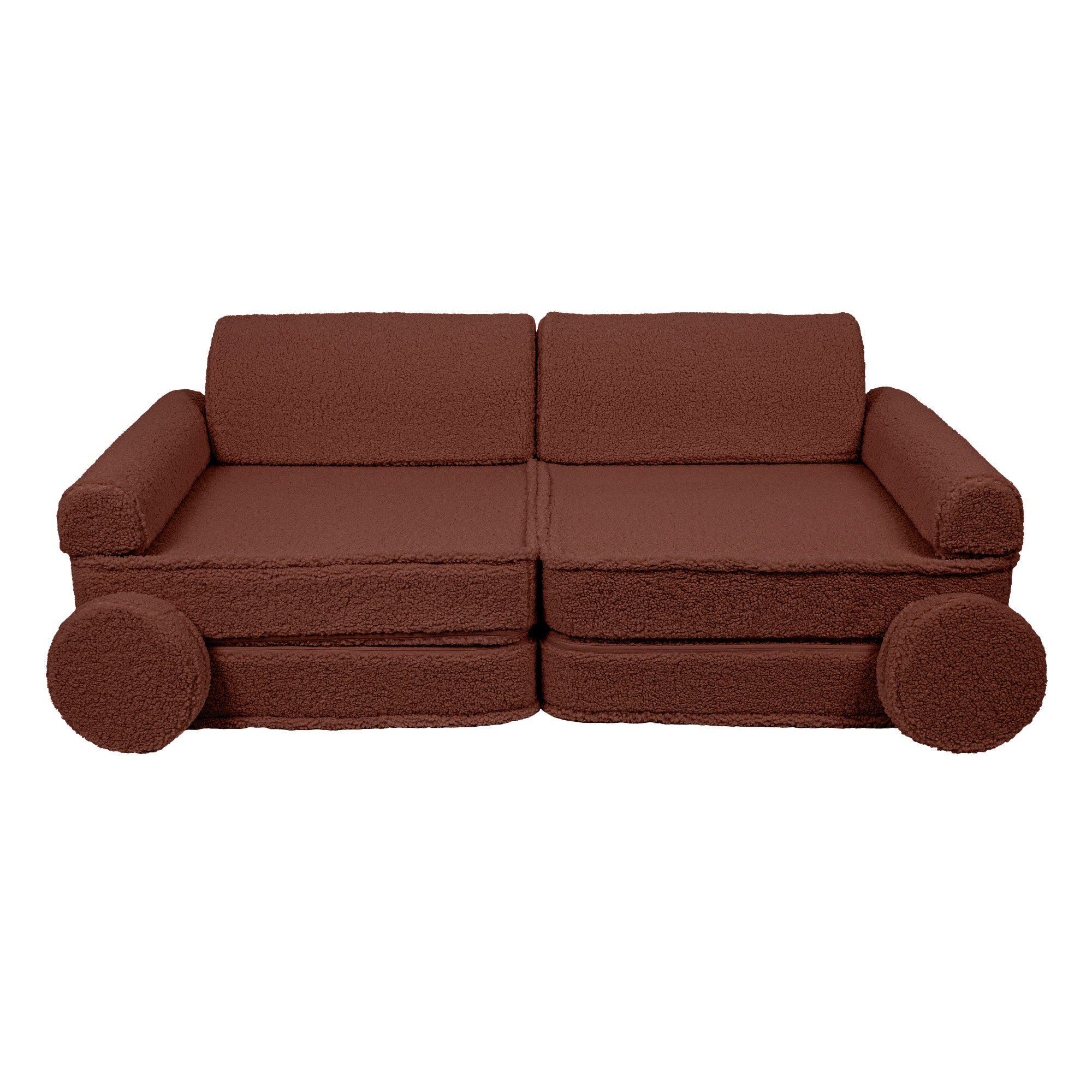MeowBaby Bearly Kids Play Sofa Brown