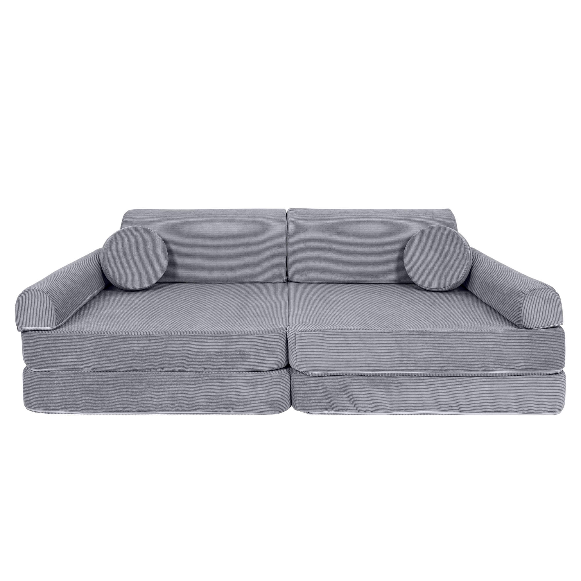 MeowBaby Slimcord Kids Play Sofa - Modular Play Couch Grey