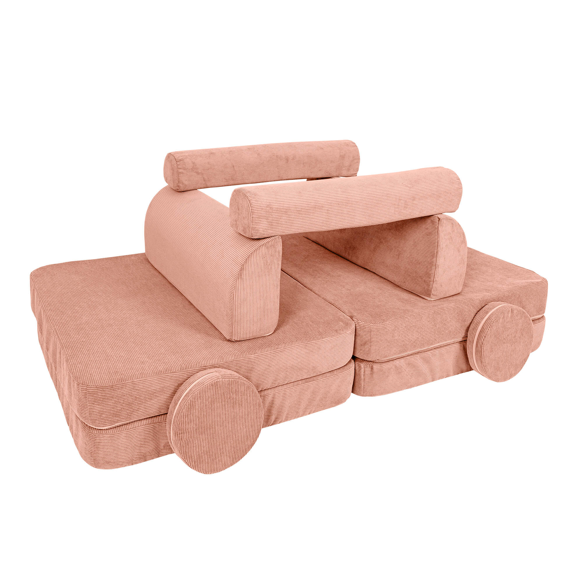 MeowBaby Slimcord Kids Play Sofa - Modular Play Couch Brick