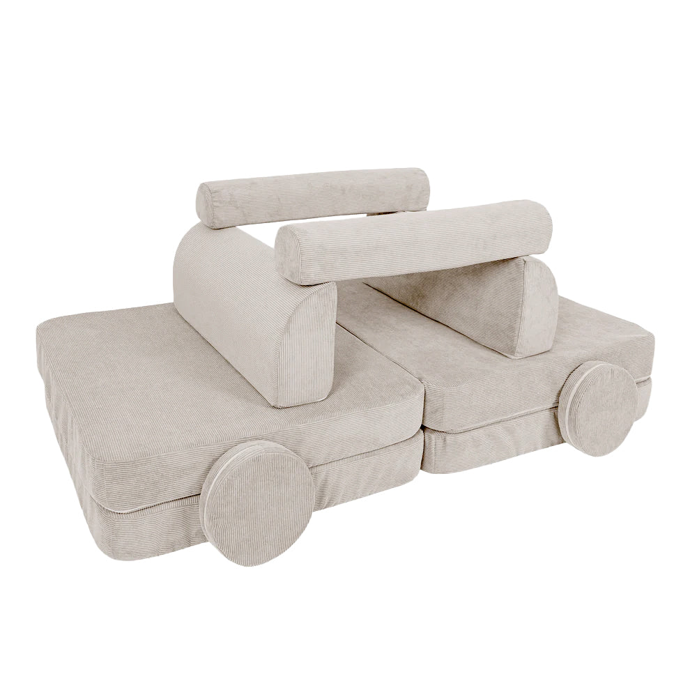 MeowBaby Slimcord Kids Play Sofa - Modular Play Couch | 10 Pieces