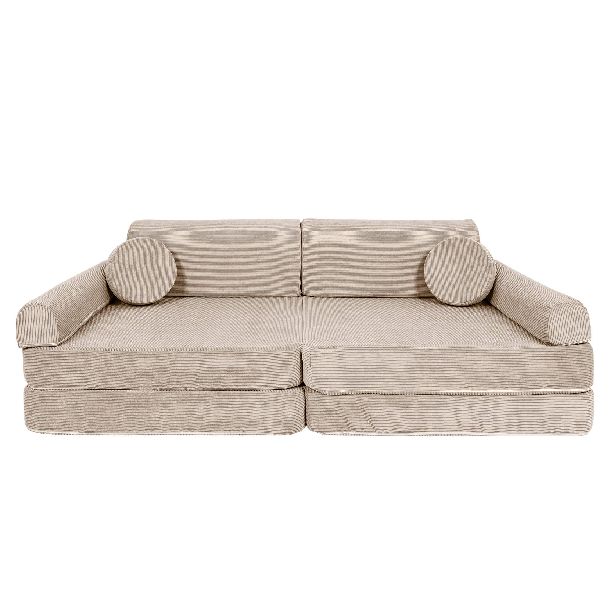 Kids Play Sofa | MeowBaby Slimcord play sofa | Modular Play Couch Cream | Cream Play sofa for Kids |