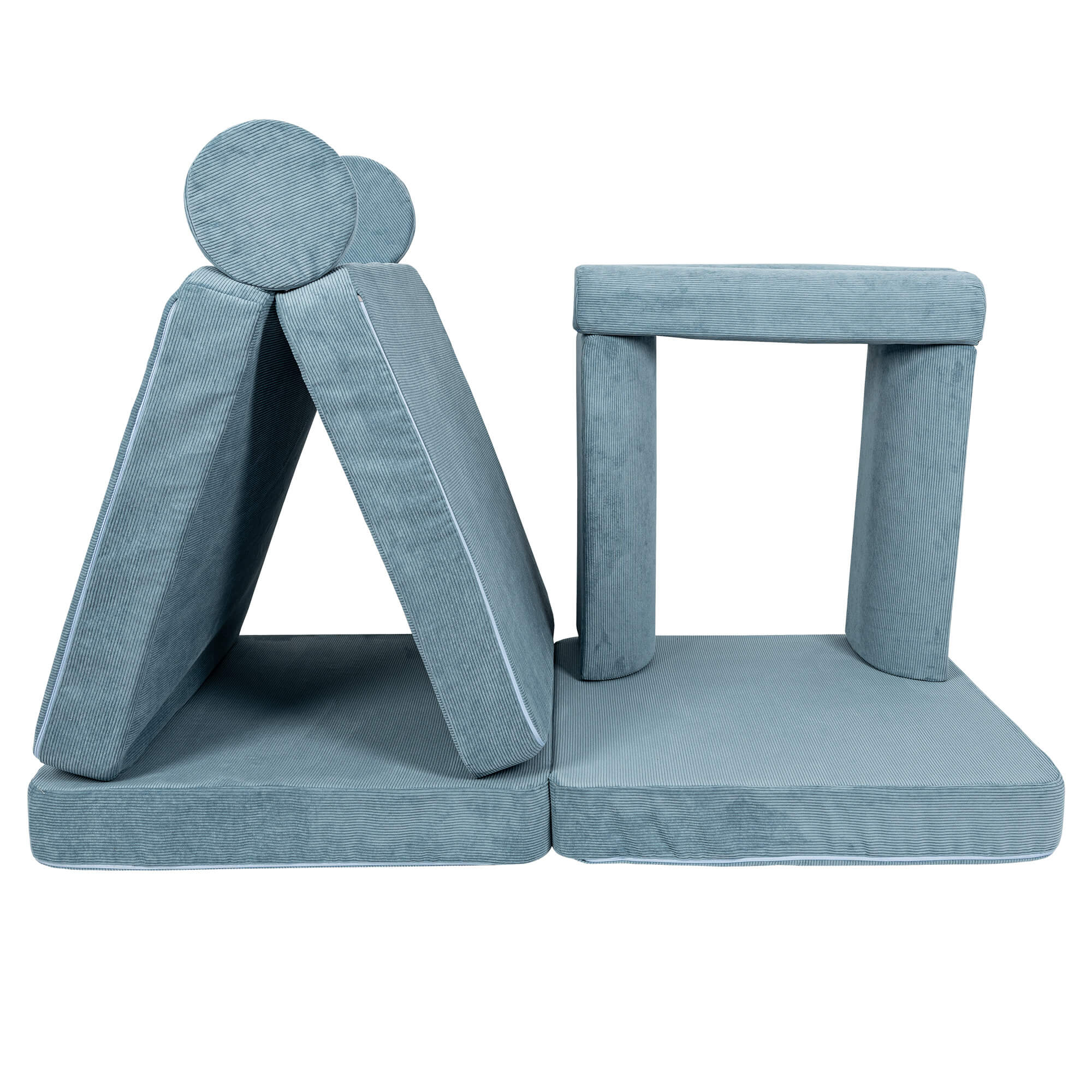 MeowBaby Slimcord Kids Play Sofa - Modular Play Couch Turquoise