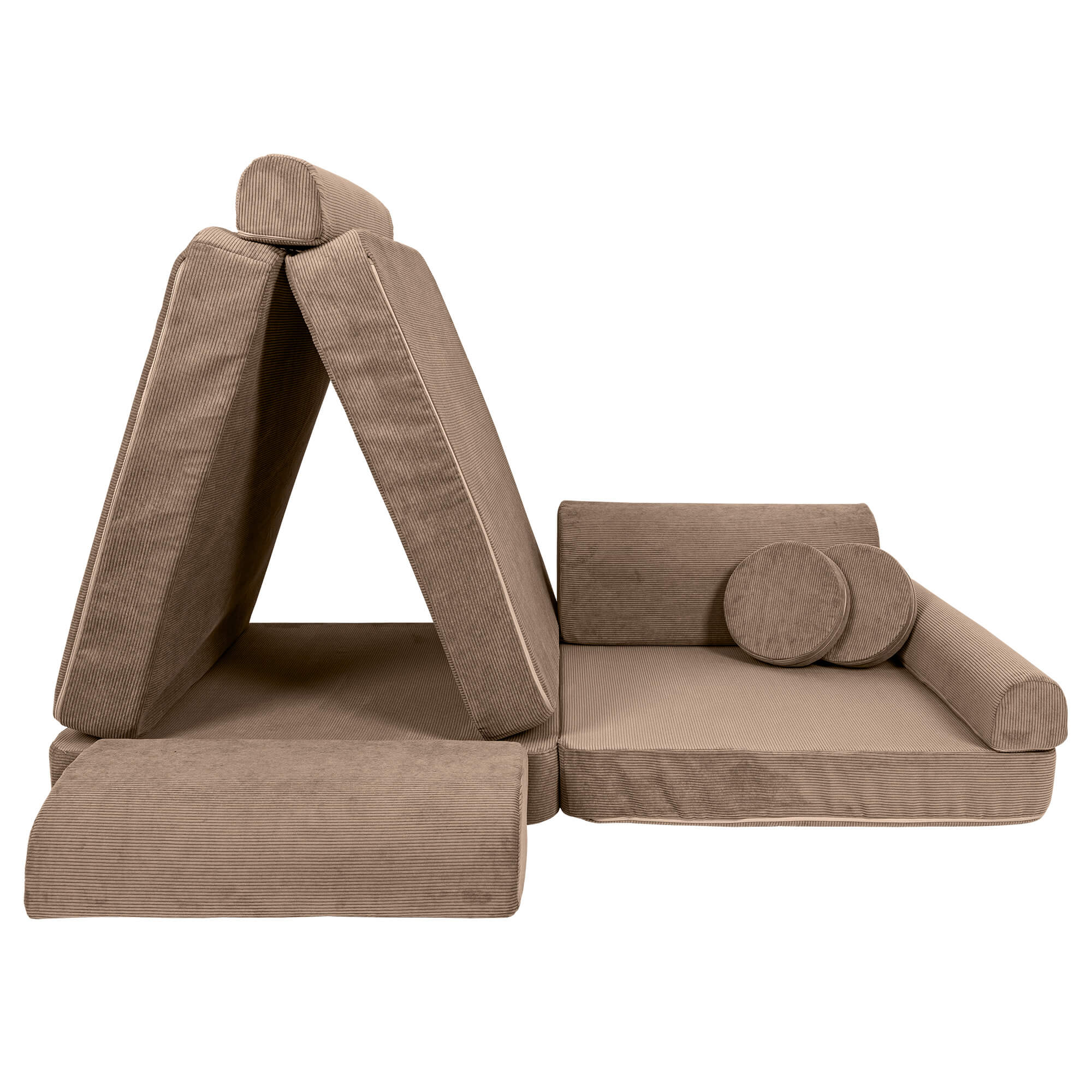 MeowBaby Slimcord Kids Play Sofa - Modular Play Couch | 10 Pieces