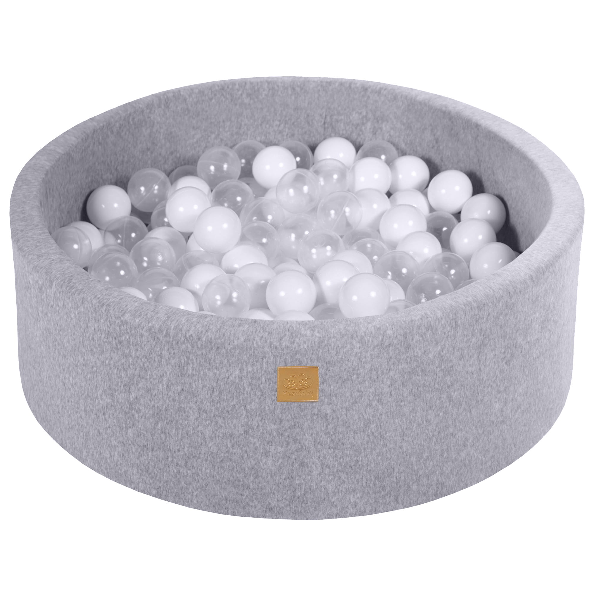 Velvet Baby Ball Pit Light grey Meowbaby | Ball Pit Balls Grey | Ball Pit for Toddler |