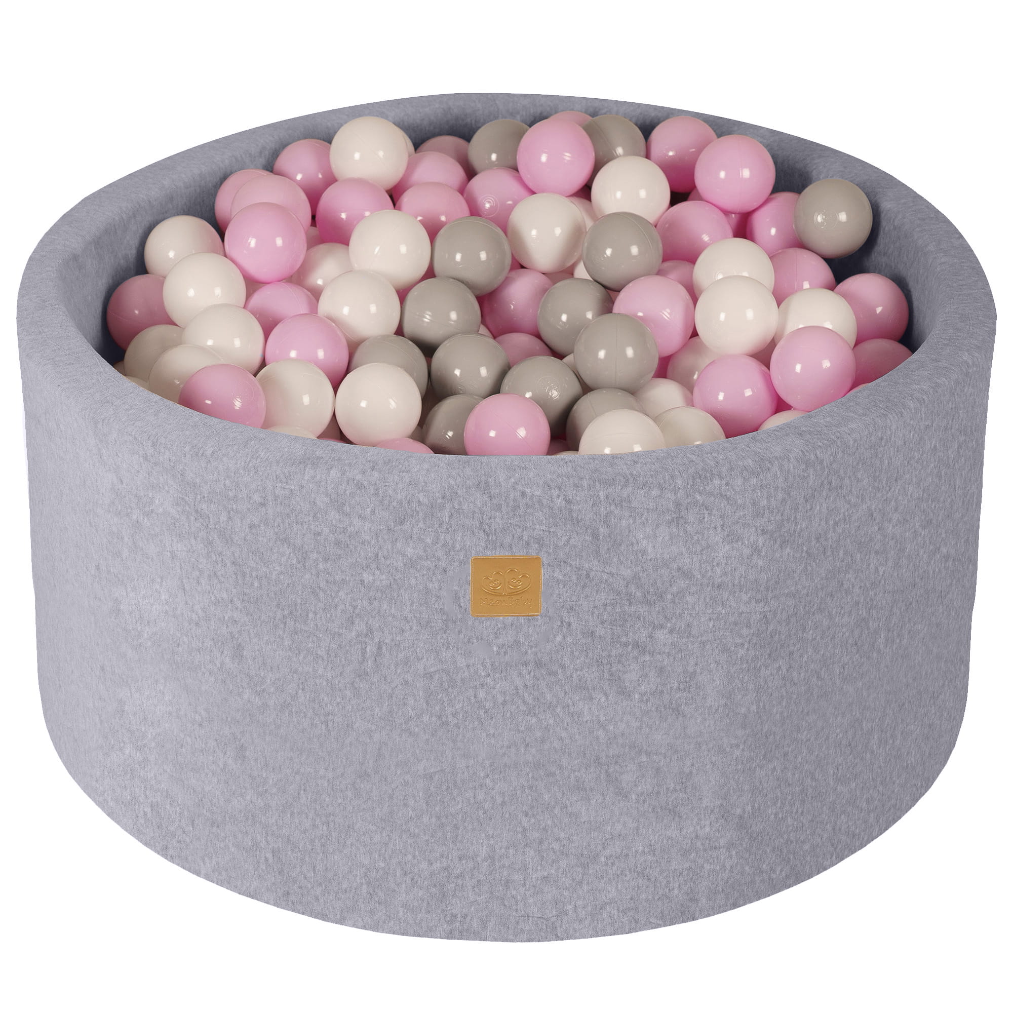 Velvet Foam Baby Ball Pit Light Grey