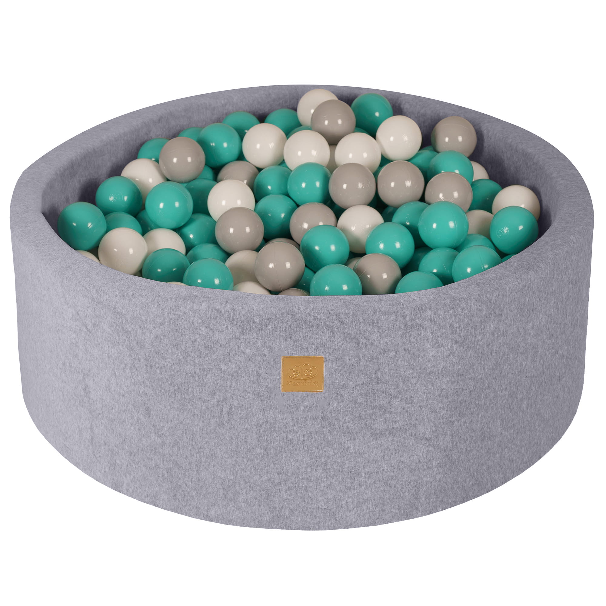 Velvet Foam Baby Ball Pit Light Grey