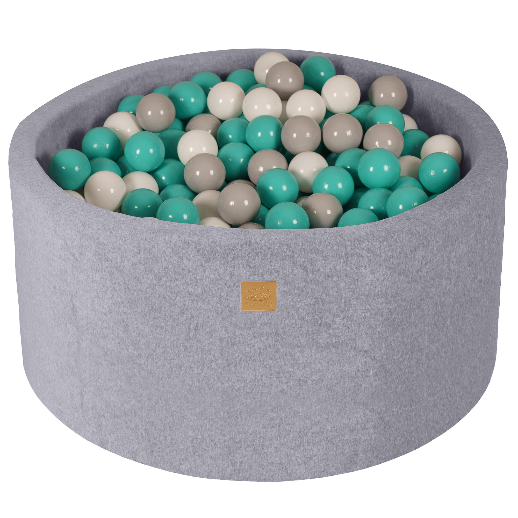Velvet Foam Baby Ball Pit Light Grey
