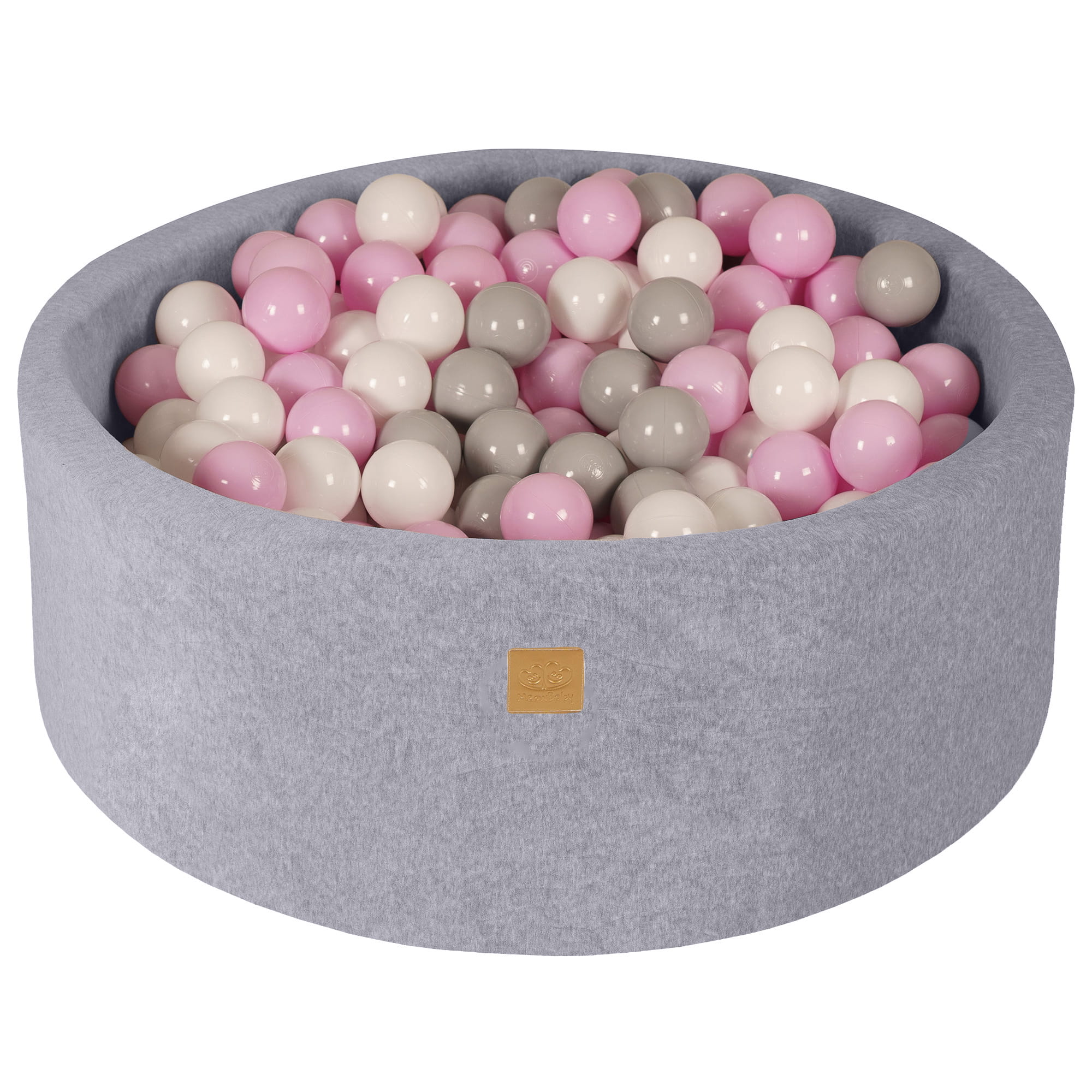 Velvet Foam Baby Ball Pit Light Grey