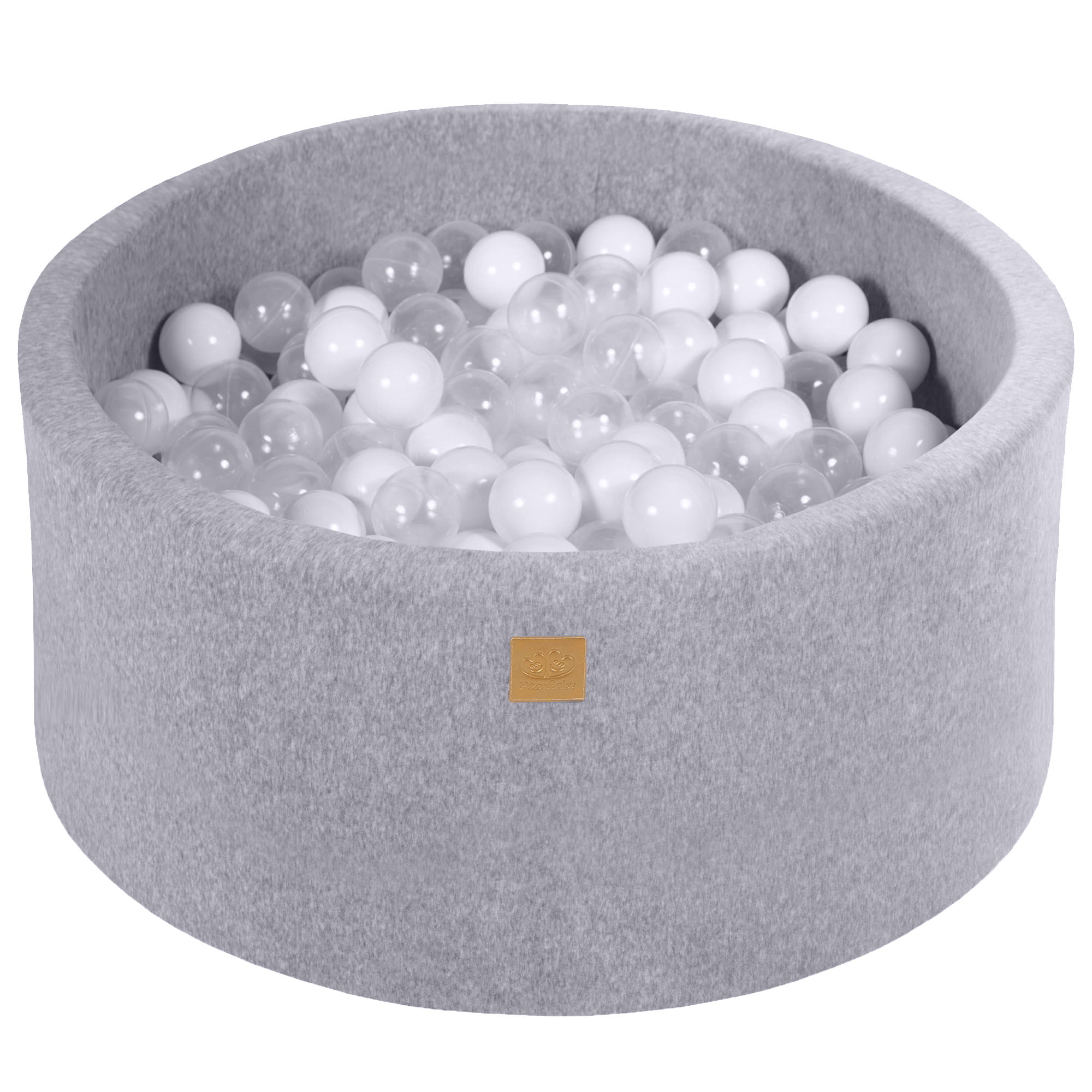 Velvet Baby Ball Pit Light grey Meowbaby | Ball Pit Balls Grey | Ball Pit for Toddler |