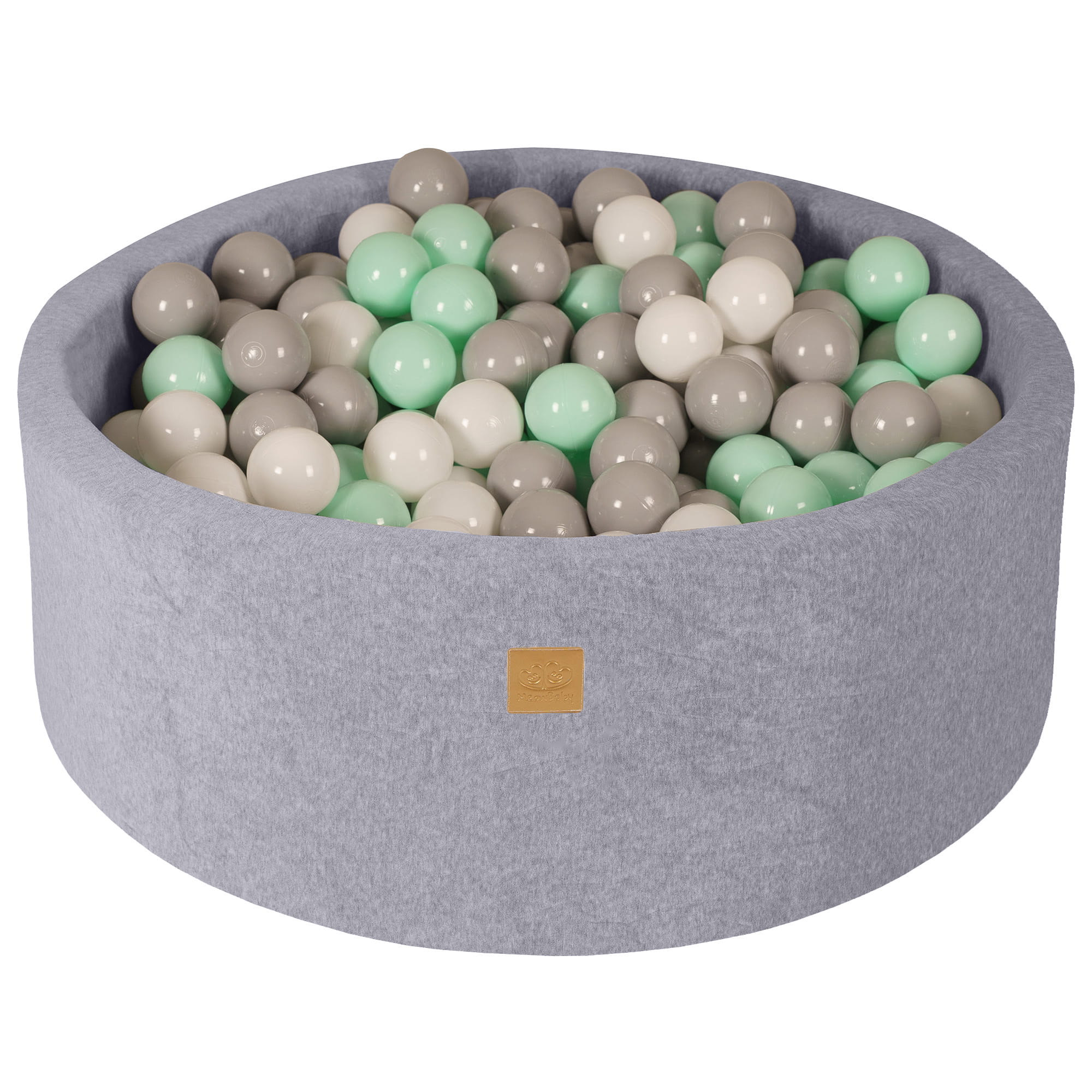 Velvet Foam Baby Ball Pit Light Grey