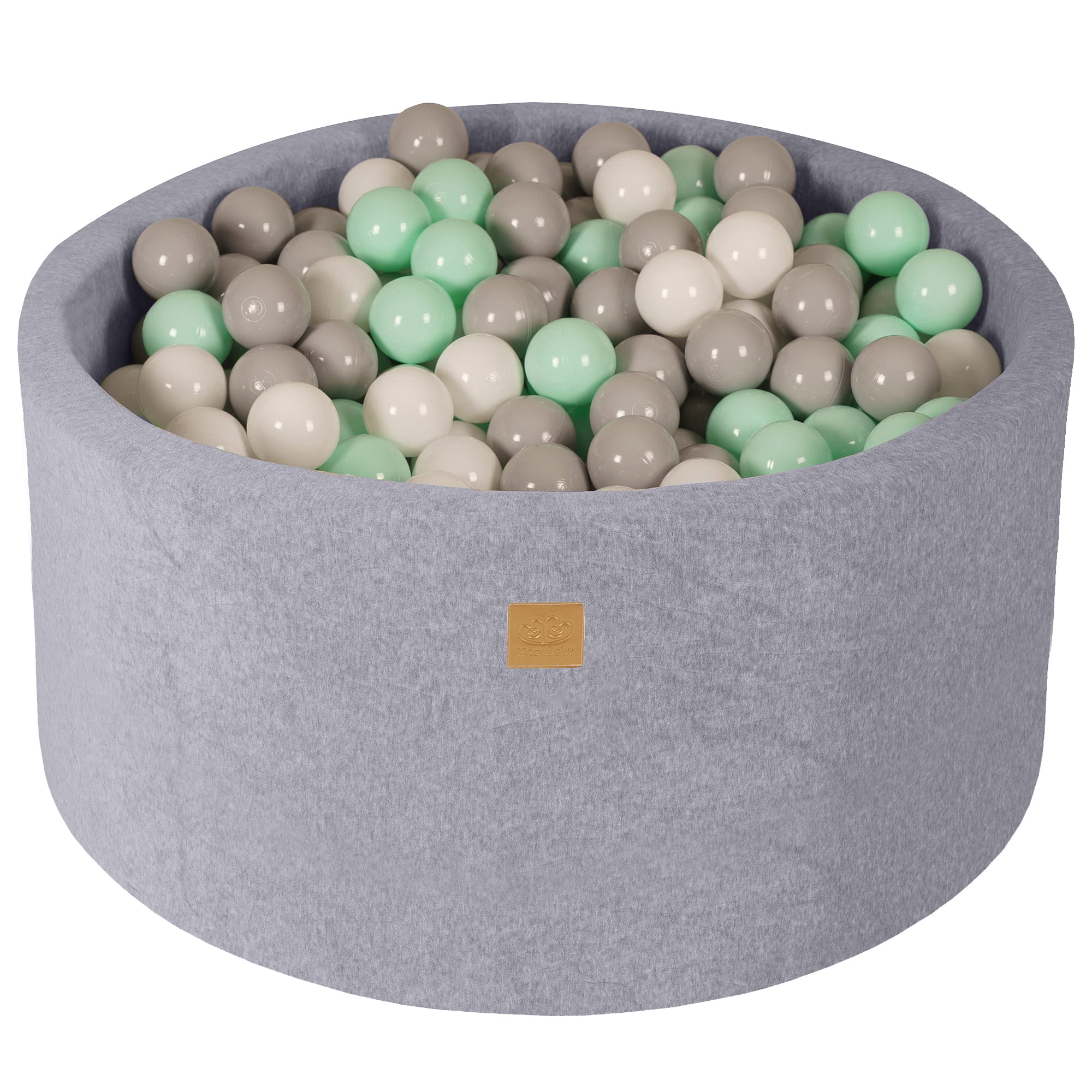 Velvet Foam Baby Ball Pit Light Grey