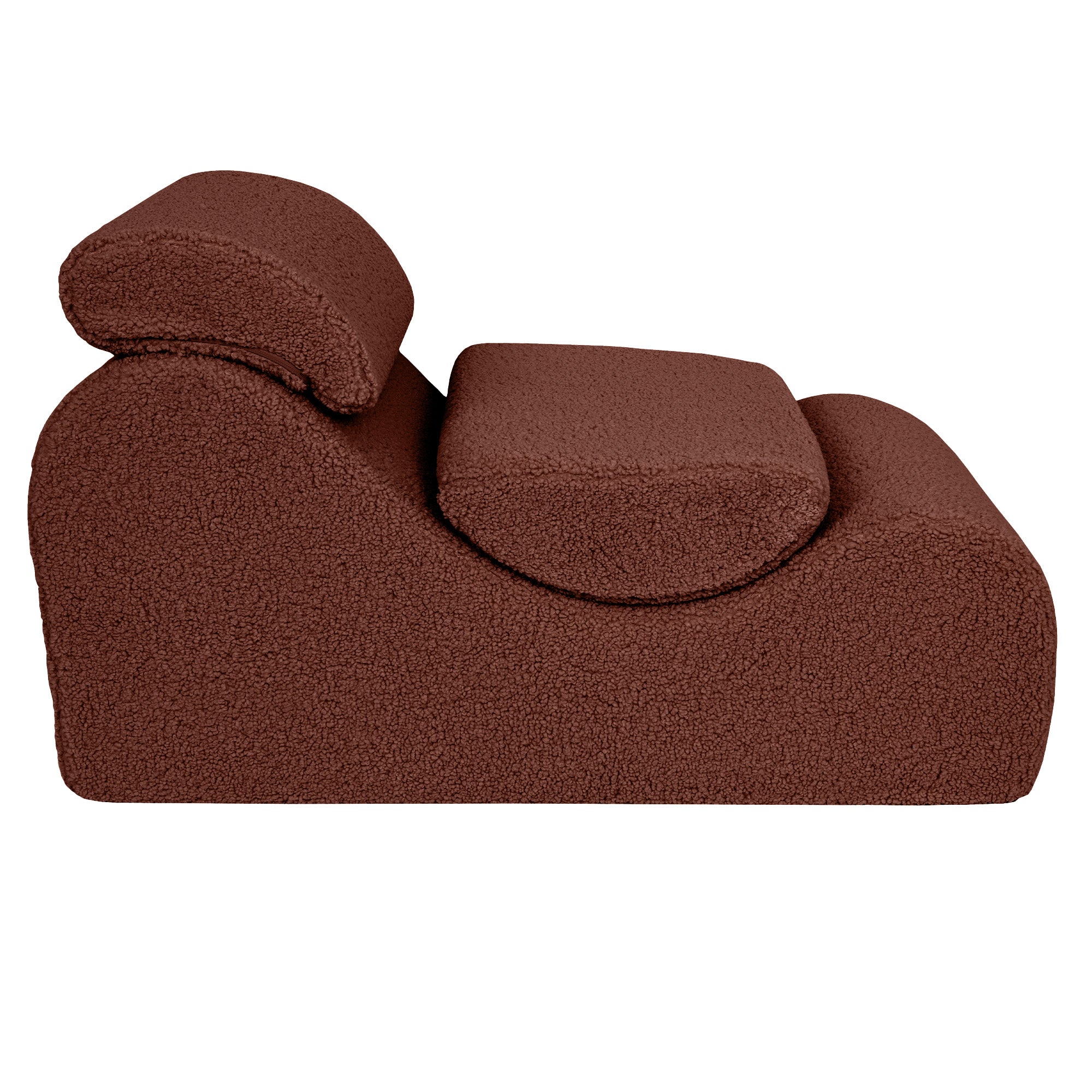 MeowBaby Bearly Wave Lounger Chair for Kids Brown