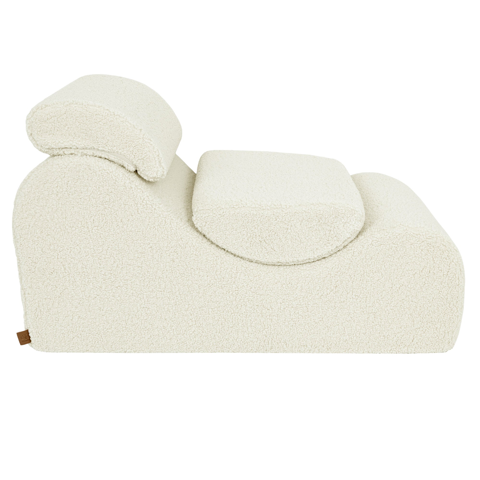 MeowBaby Bearly Wave Lounger Chair for Kids Cream