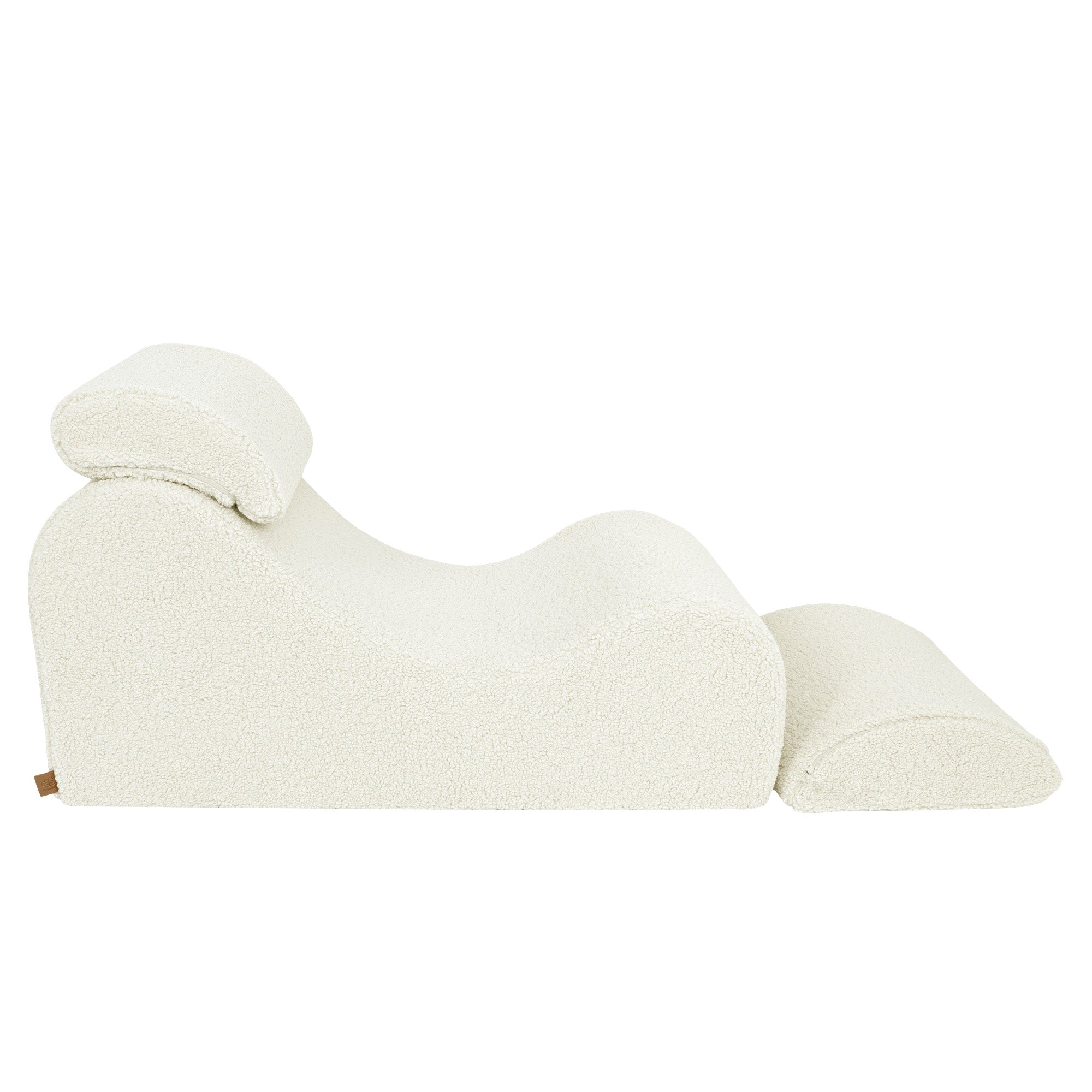 MeowBaby Bearly Wave Lounger Chair for Kids Cream