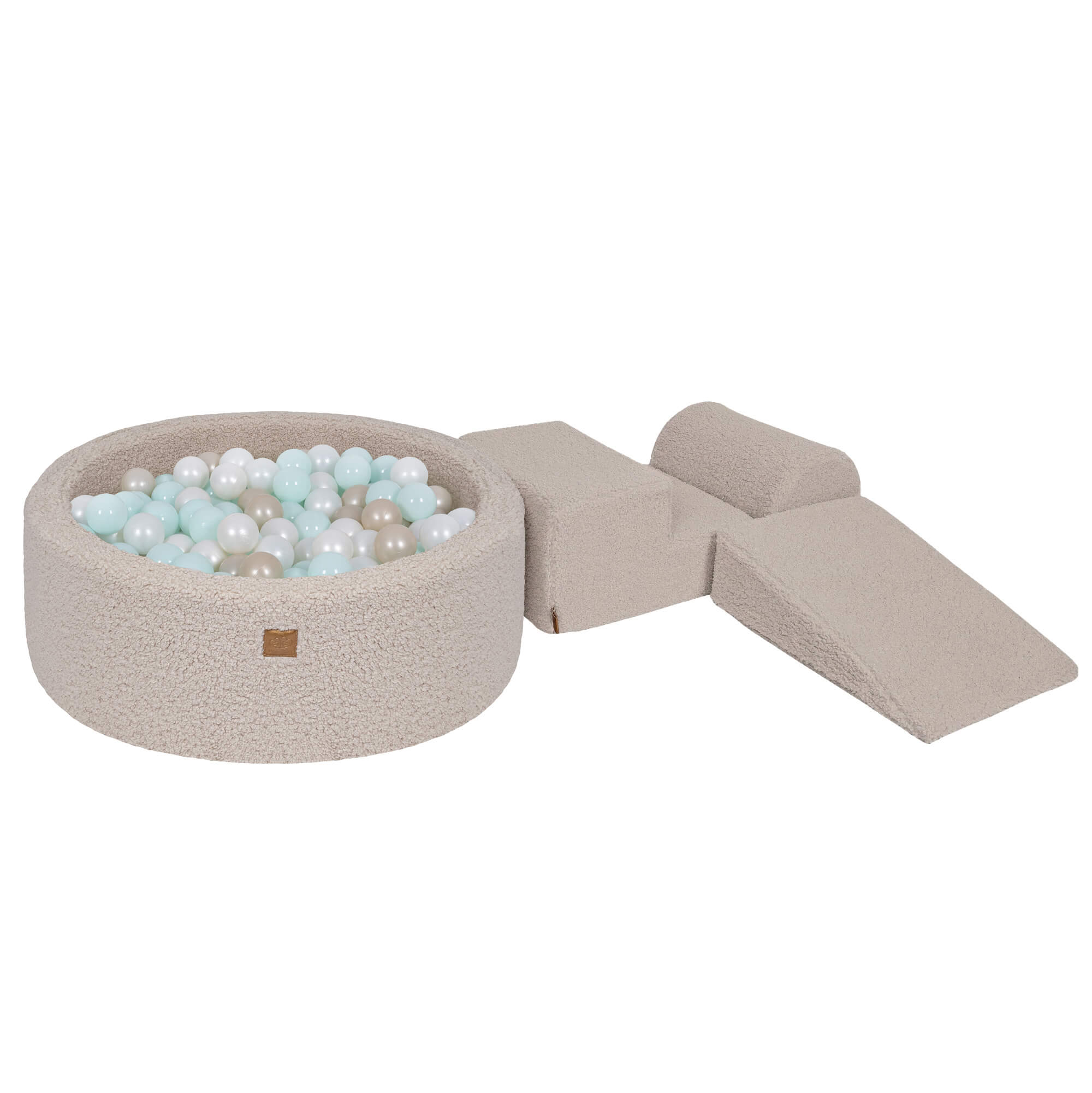 MeowBaby Bearly Kids Foam Climbing Blocks Light Grey - Baby Soft Play Set