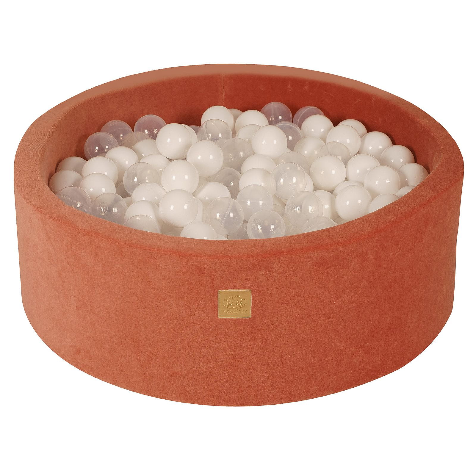 Velvet Foam Baby Ball Pit Marsala Red